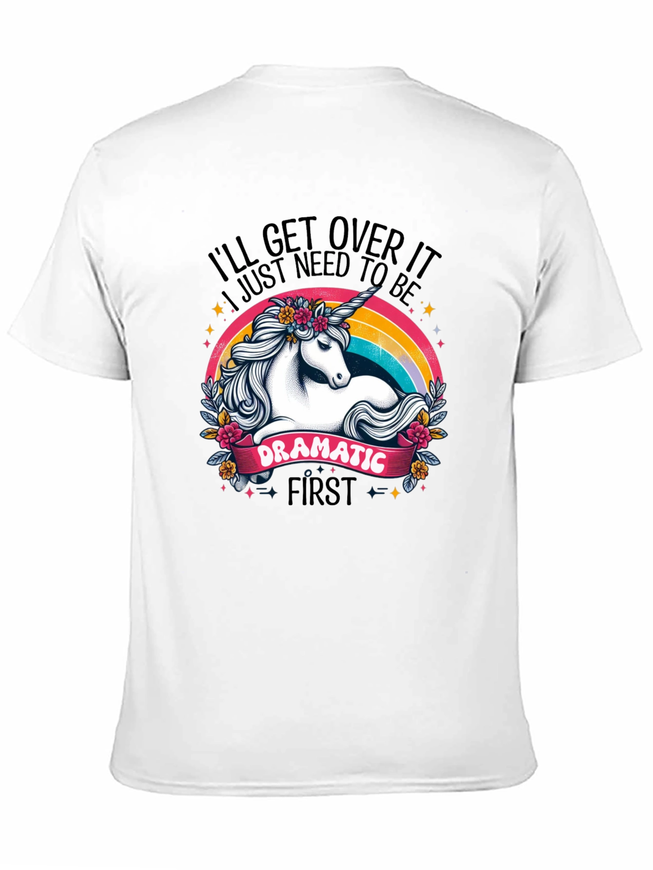 Dramatic Unicorn Rainbow T-Shirt