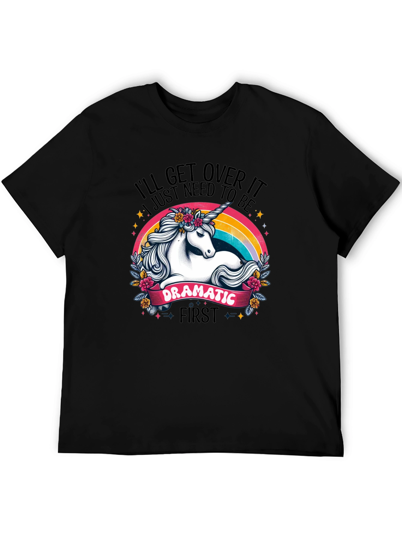 Dramatic Unicorn Rainbow T-Shirt