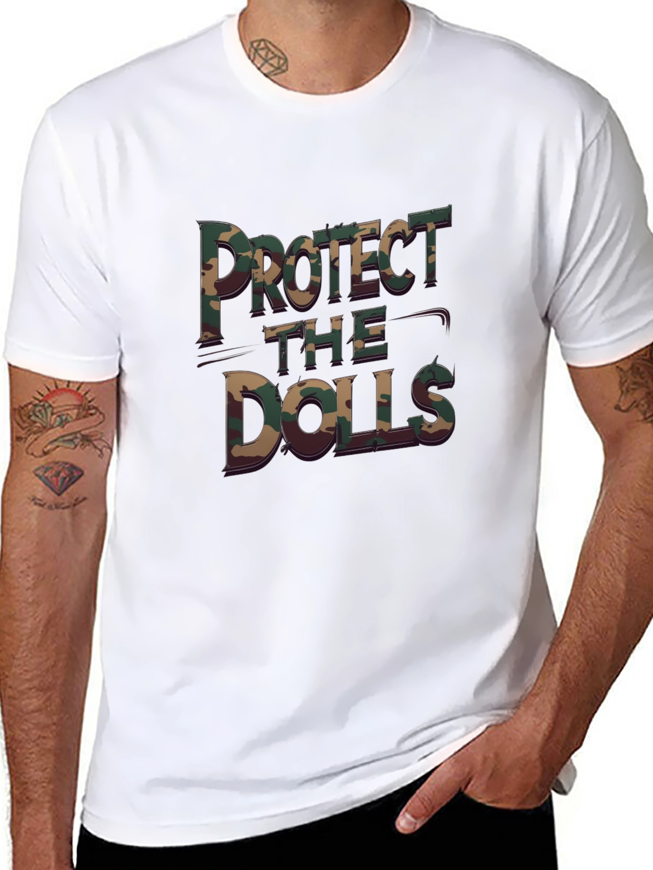 Protect The Dolls Camo T-Shirt