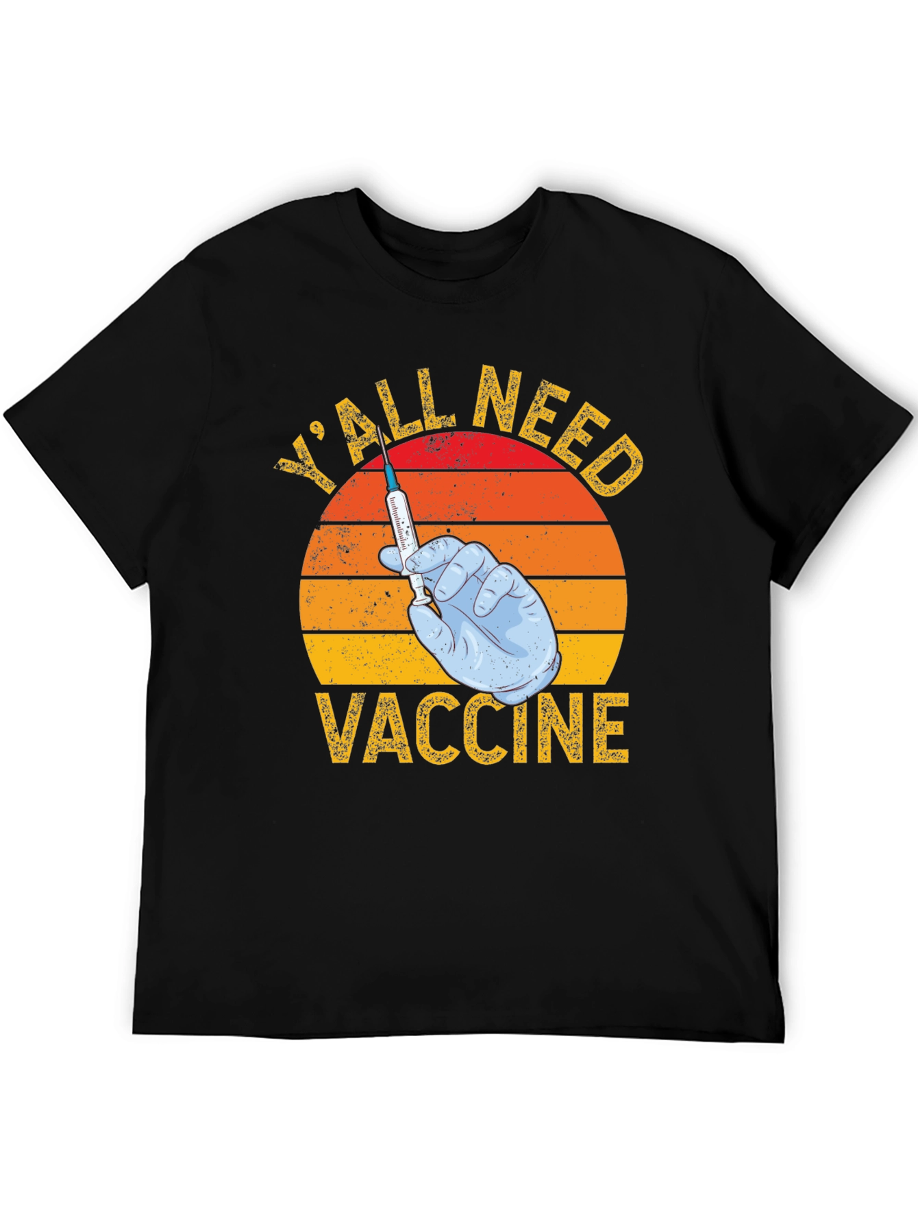 Yall Need Vaccine T-Shirt Funny Retro Style