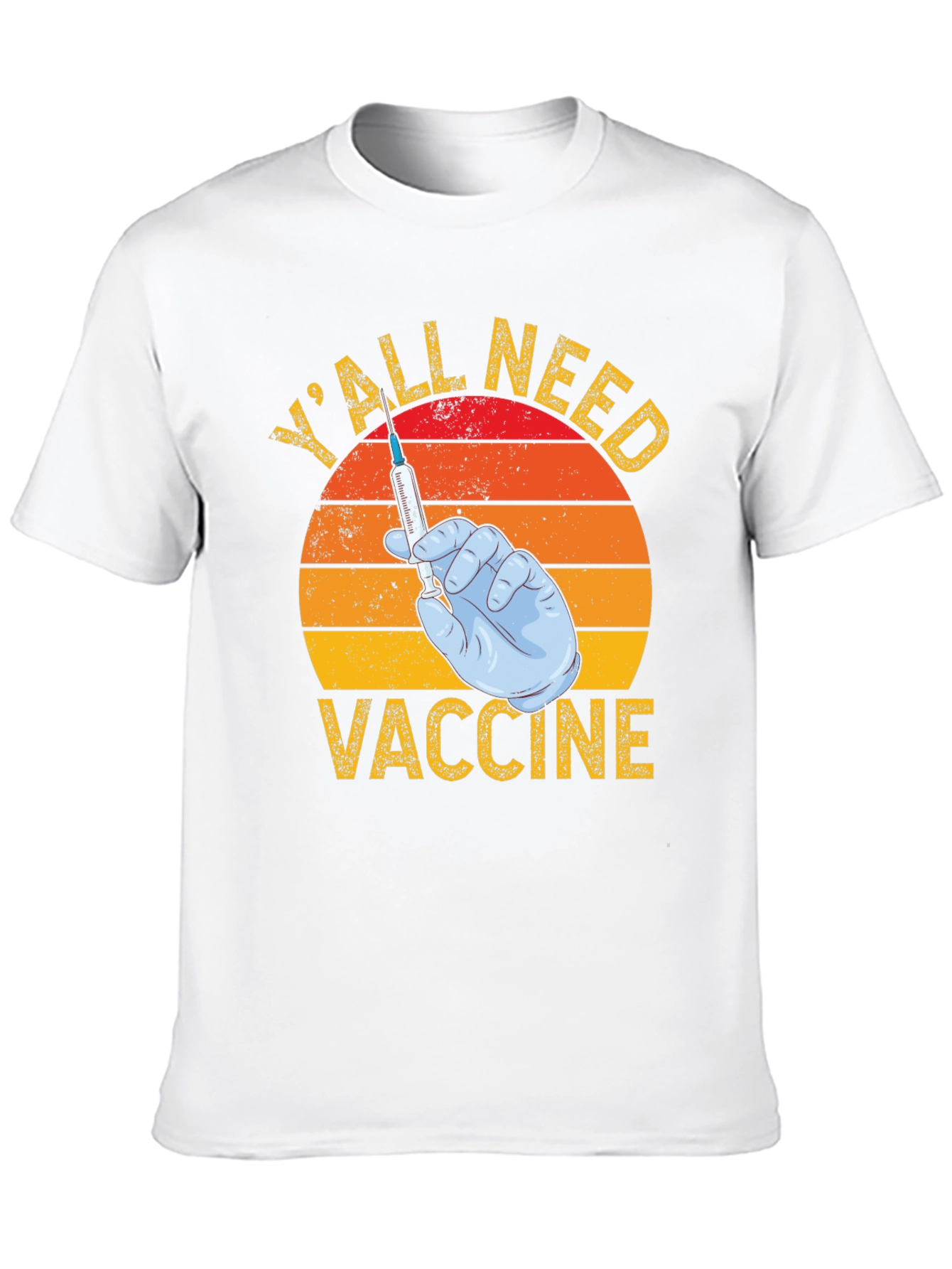 Yall Need Vaccine T-Shirt Funny Retro Style