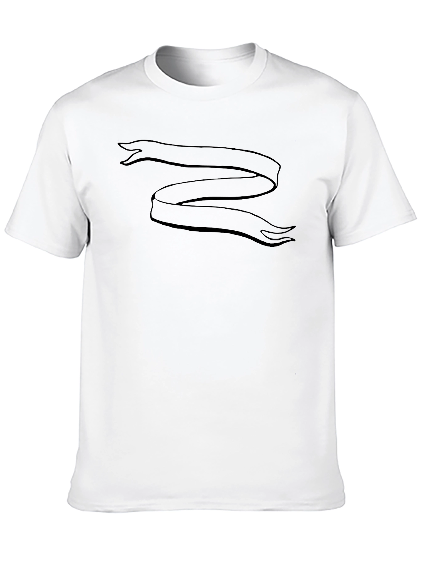 Black Ribbon Graphic Tee - Stylish Casual Wear