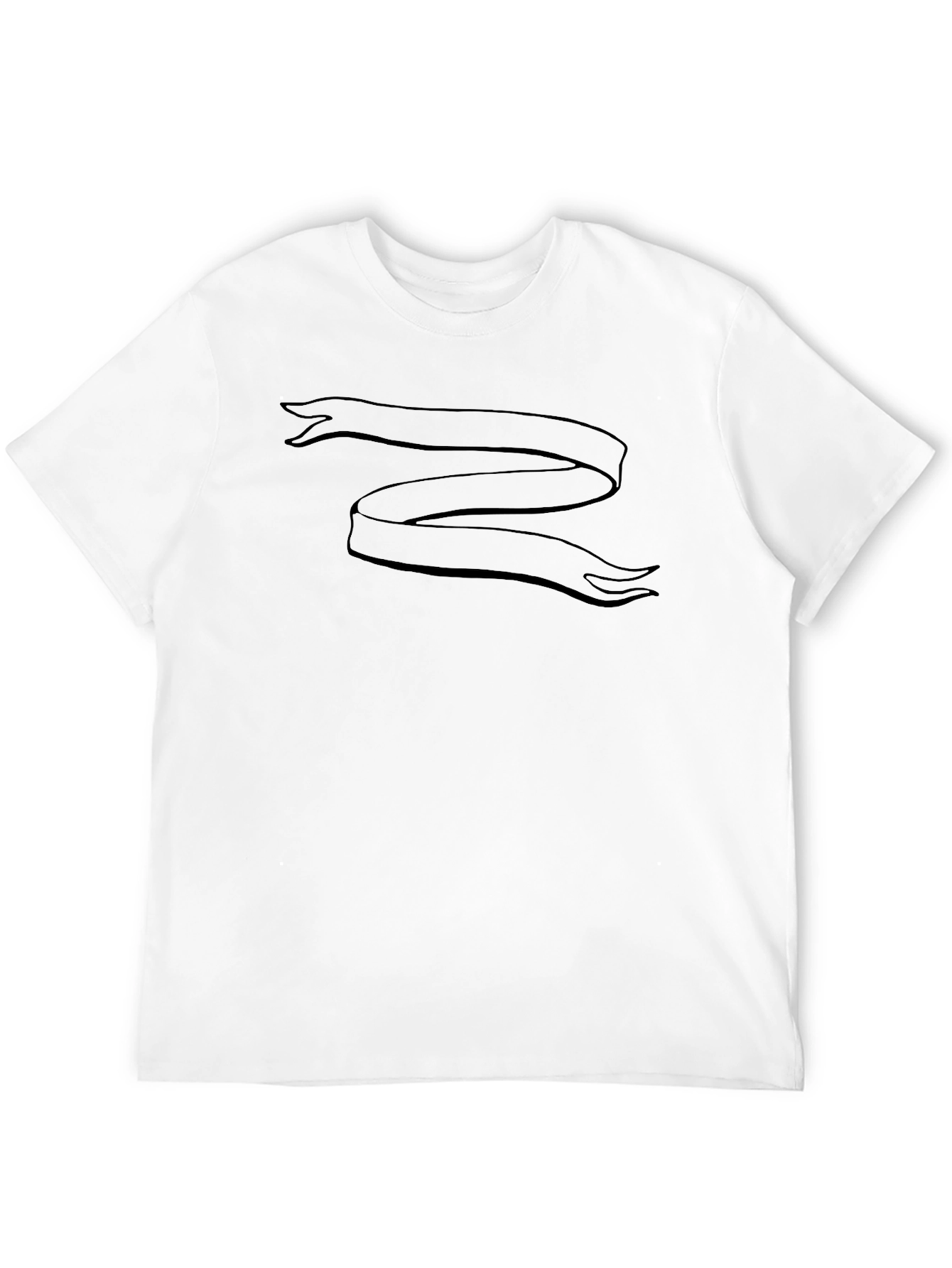 Black Ribbon Graphic Tee - Stylish Casual Wear