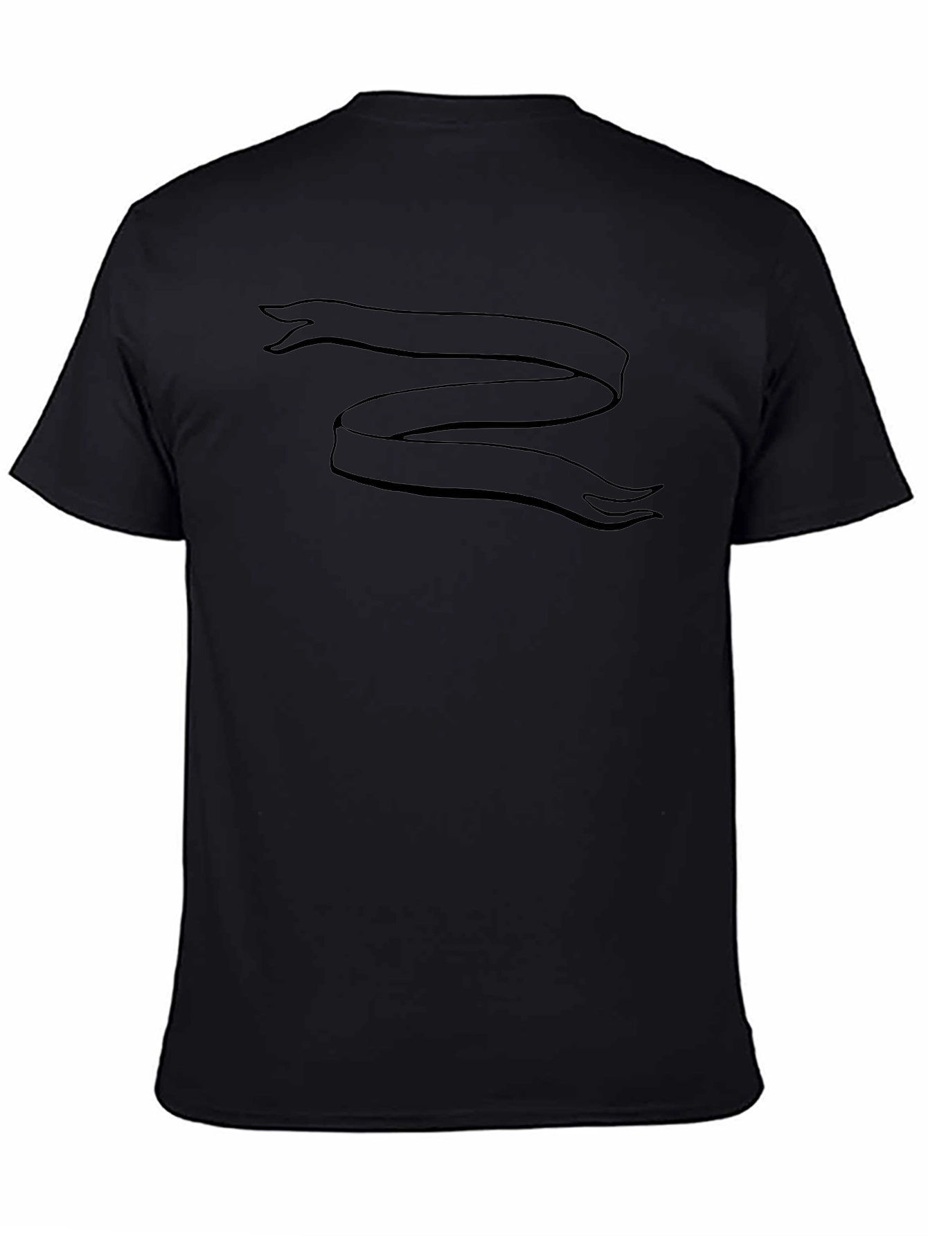Black Ribbon Graphic Tee - Stylish Casual Wear