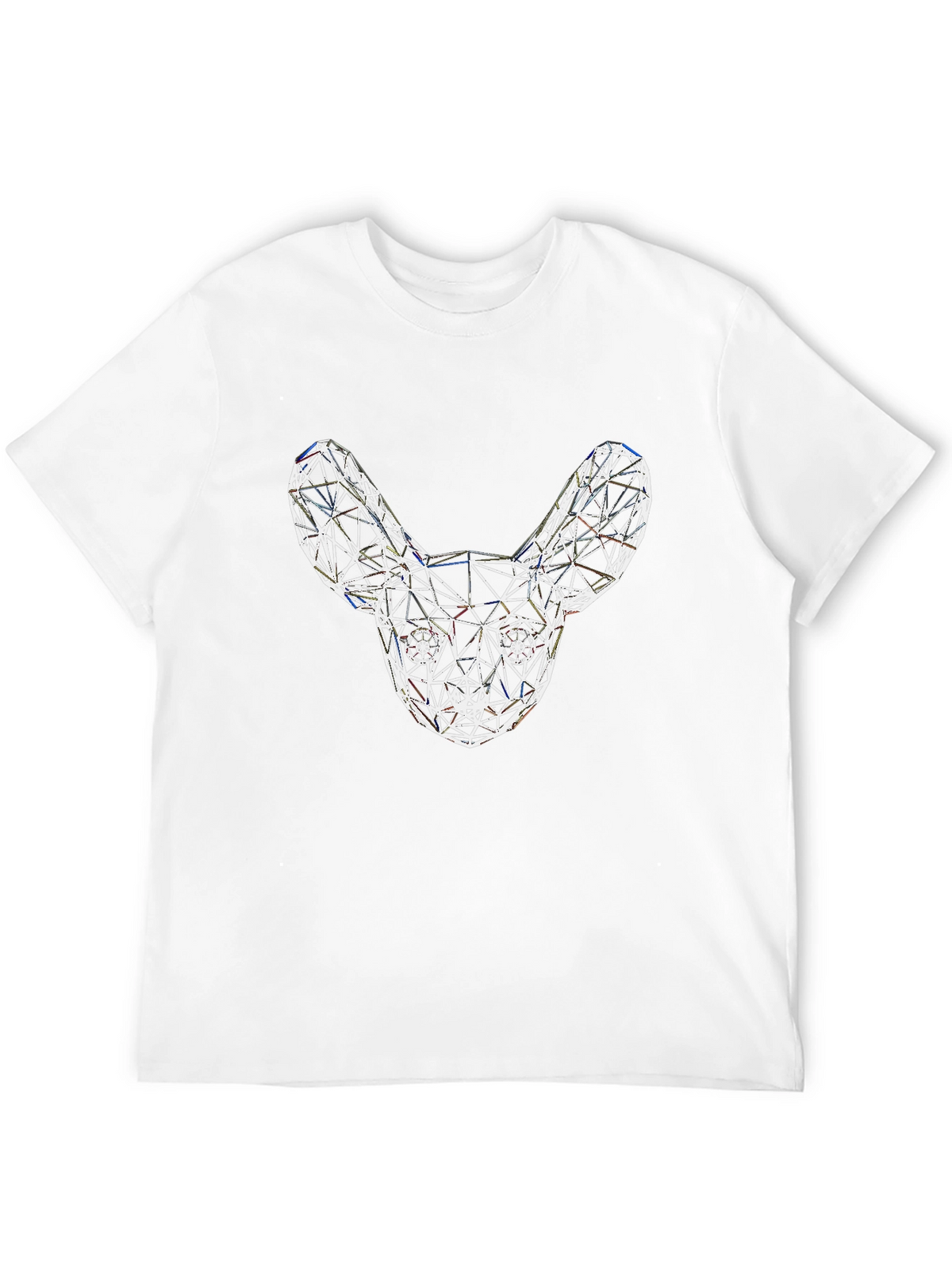 Geometric Dog Head Black T-Shirt