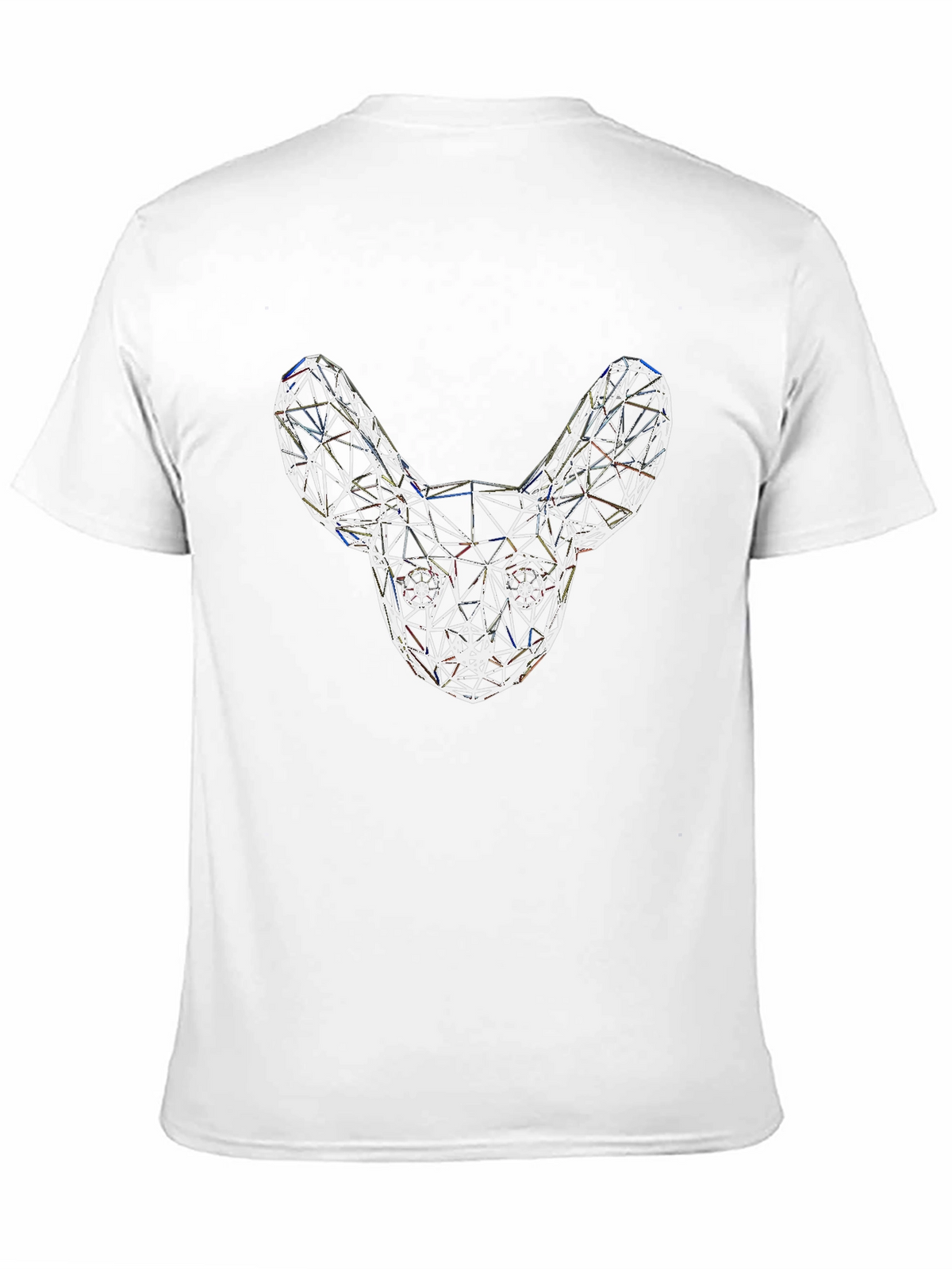 Geometric Dog Head Black T-Shirt