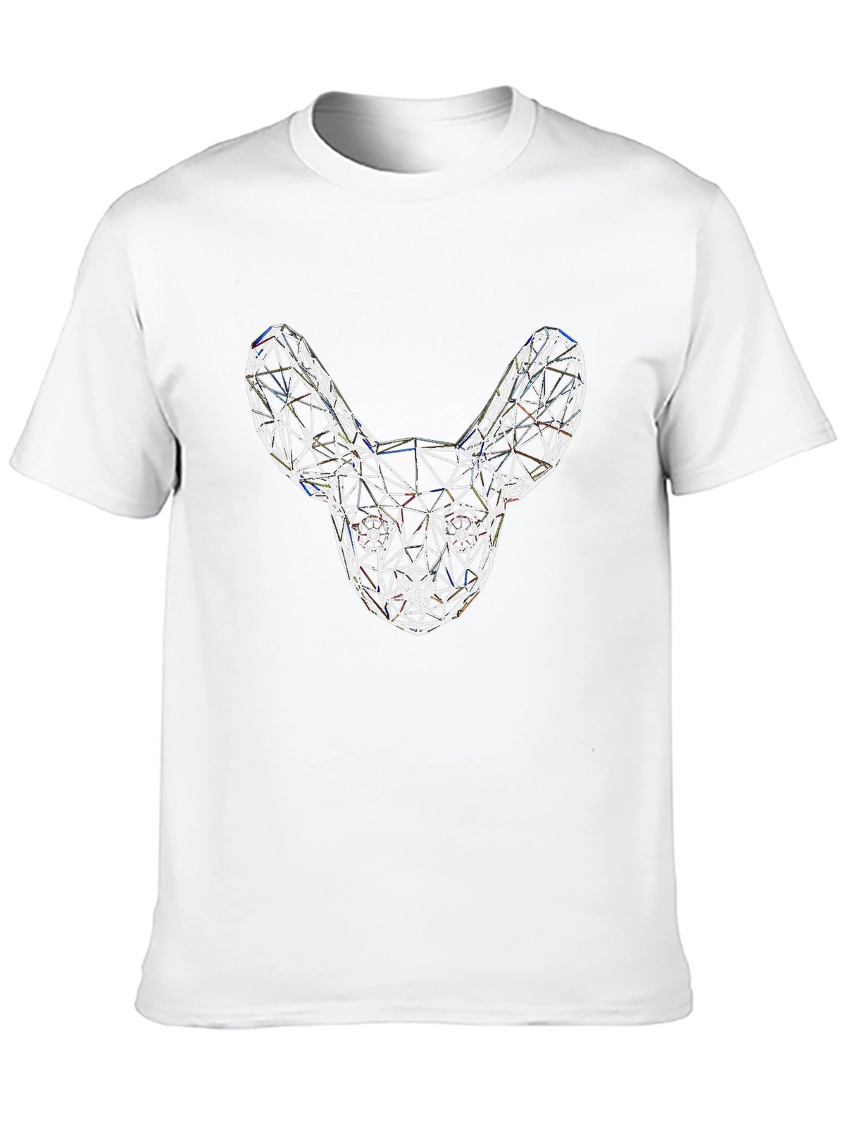 Geometric Dog Head Black T-Shirt