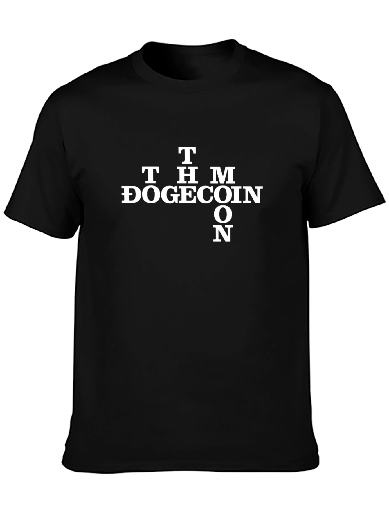 Dogecoin To The Moon Black T-Shirt