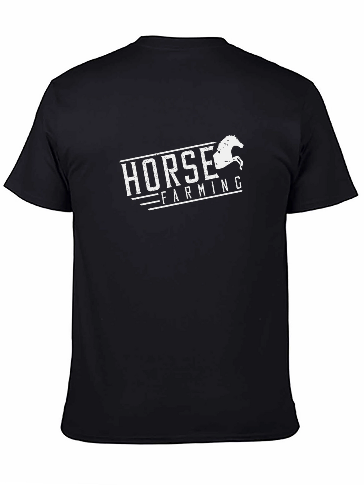 Horse Farming Black T-Shirt
