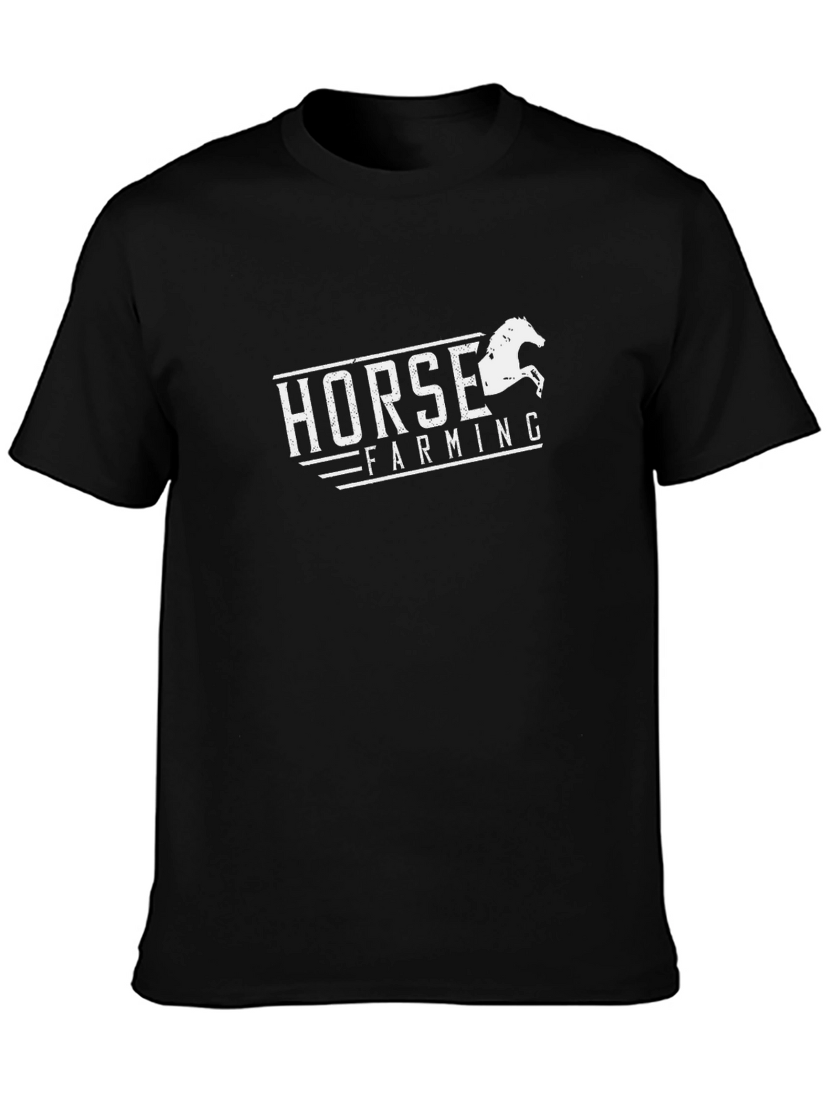 Horse Farming Black T-Shirt