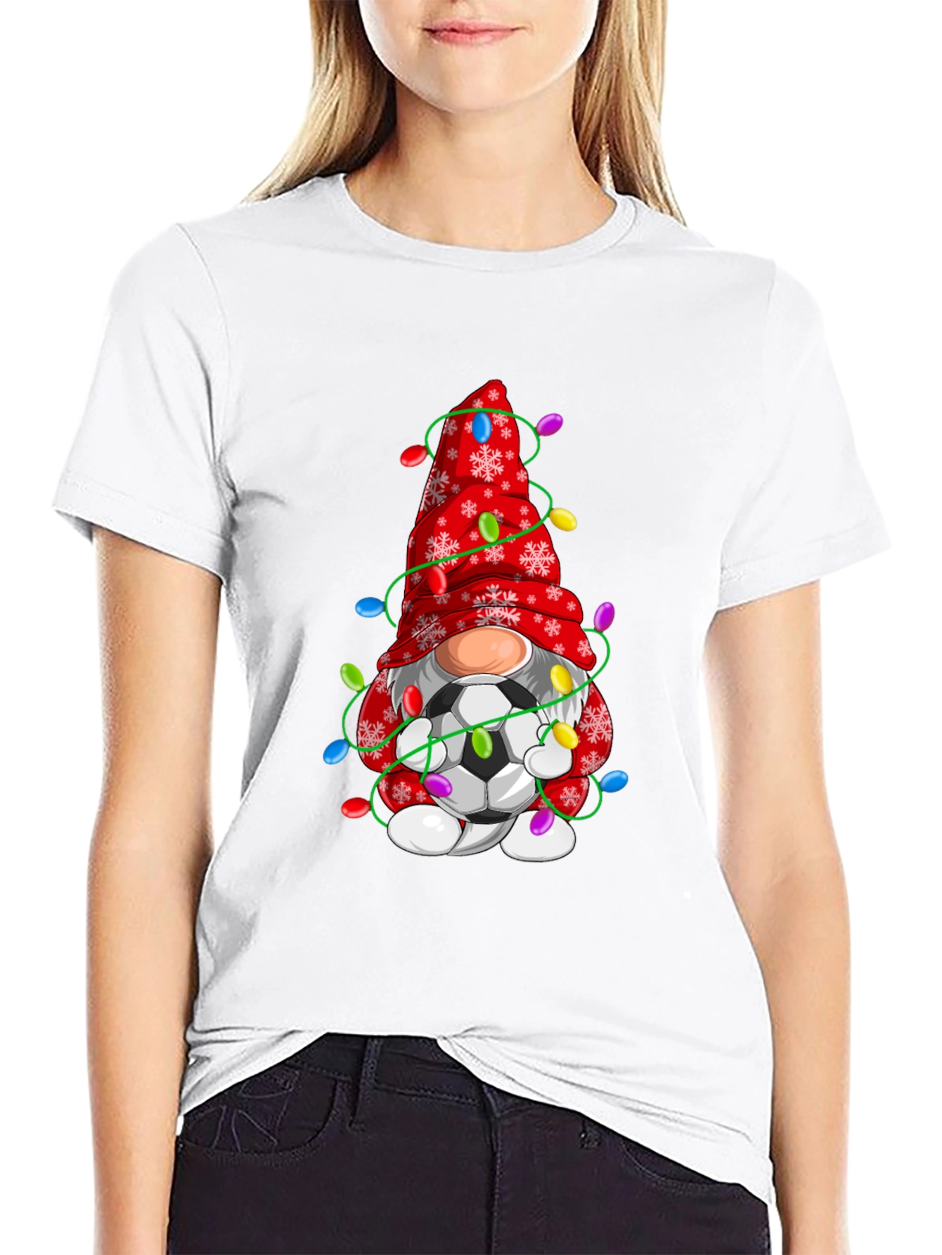 Christmas Soccer Gnome T-Shirt