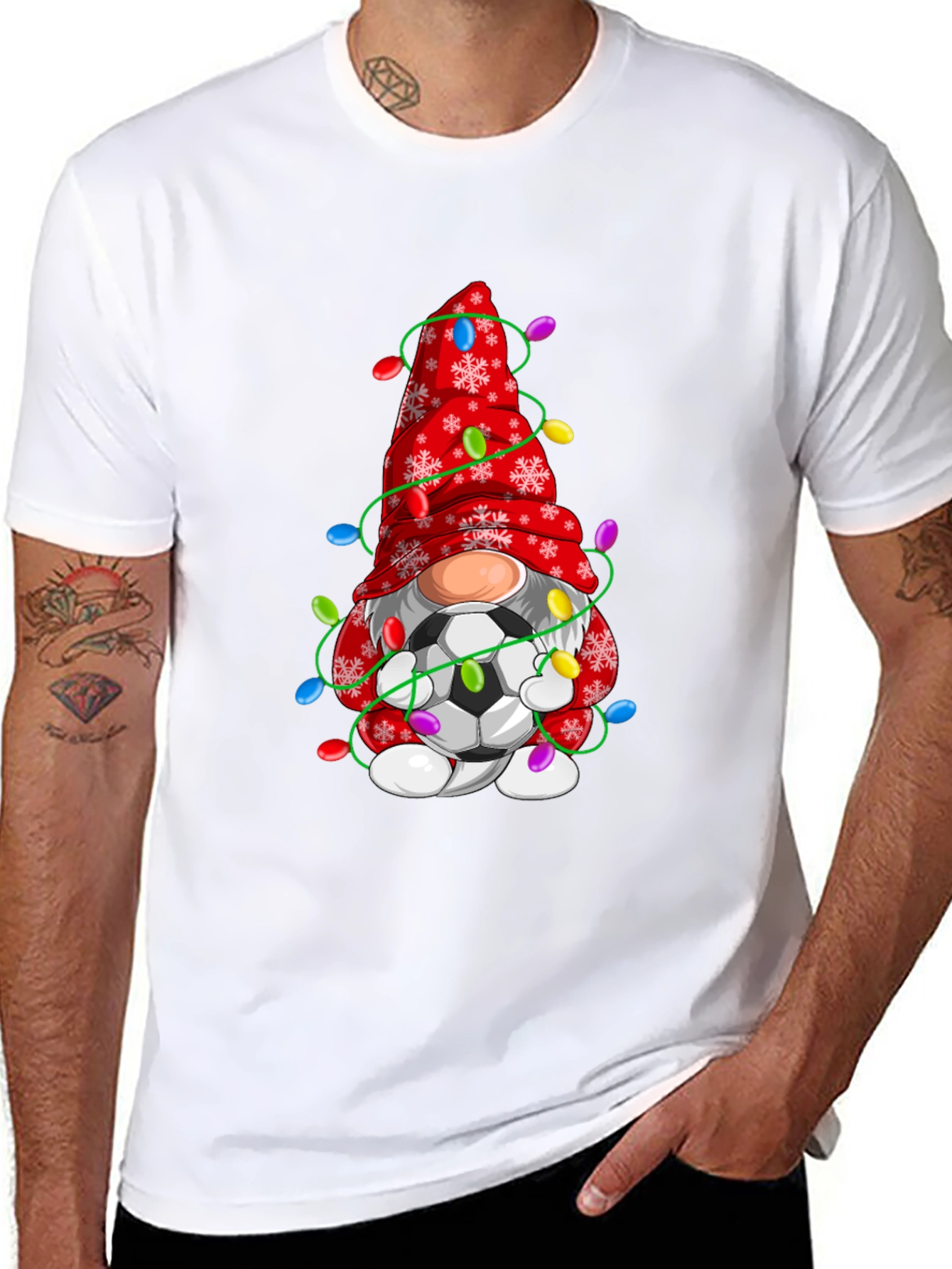 Christmas Soccer Gnome T-Shirt