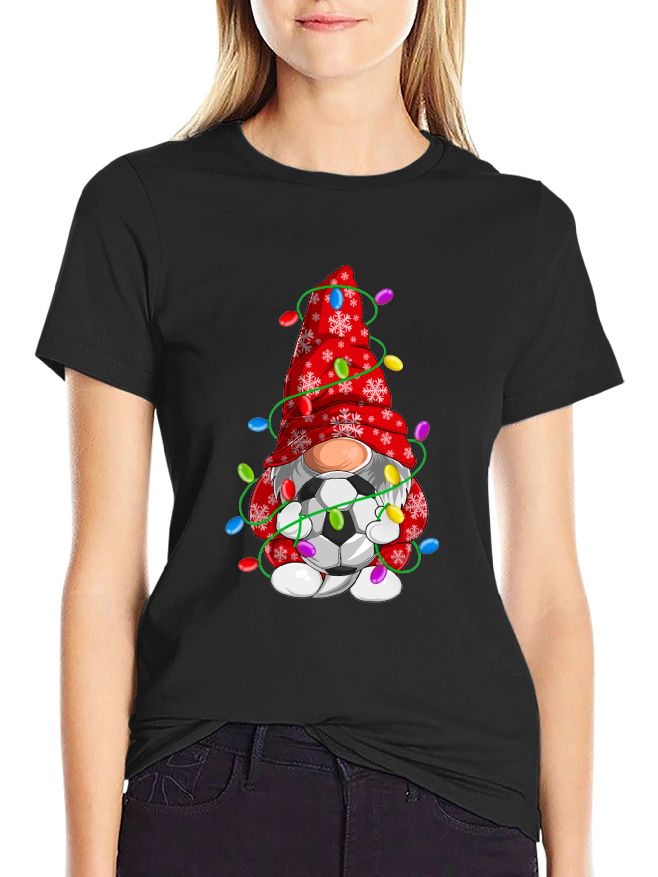 Christmas Soccer Gnome T-Shirt