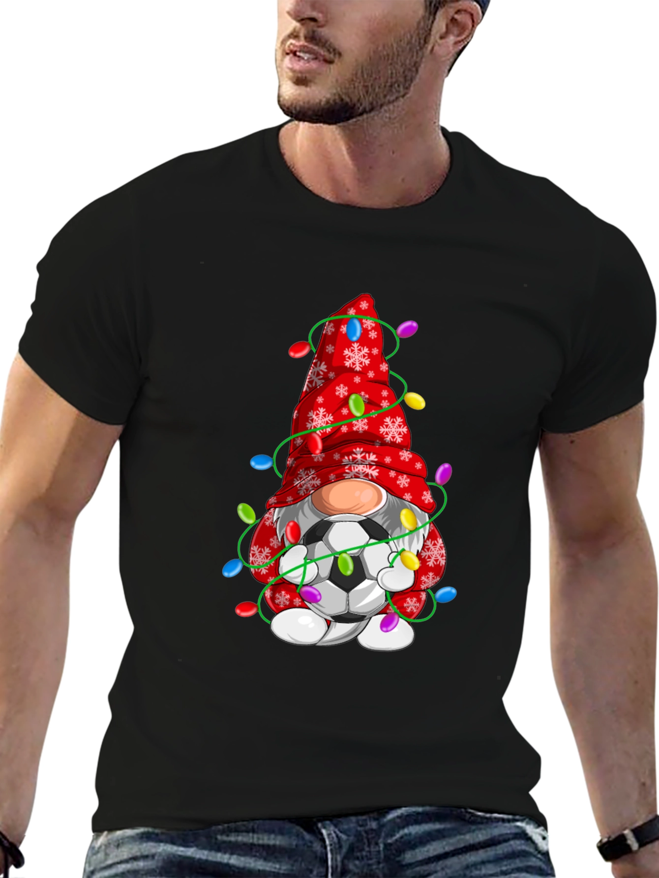 Christmas Soccer Gnome T-Shirt