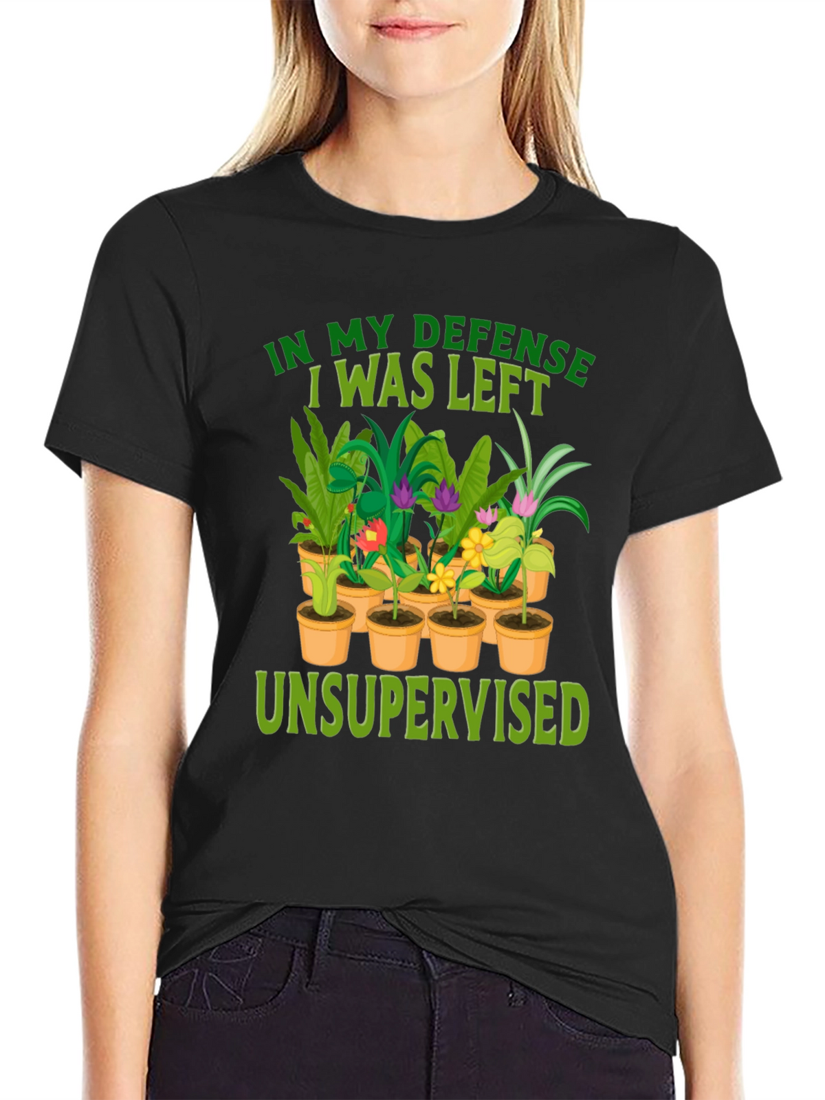 In My Defense Unsupervised Plant T-Shirt