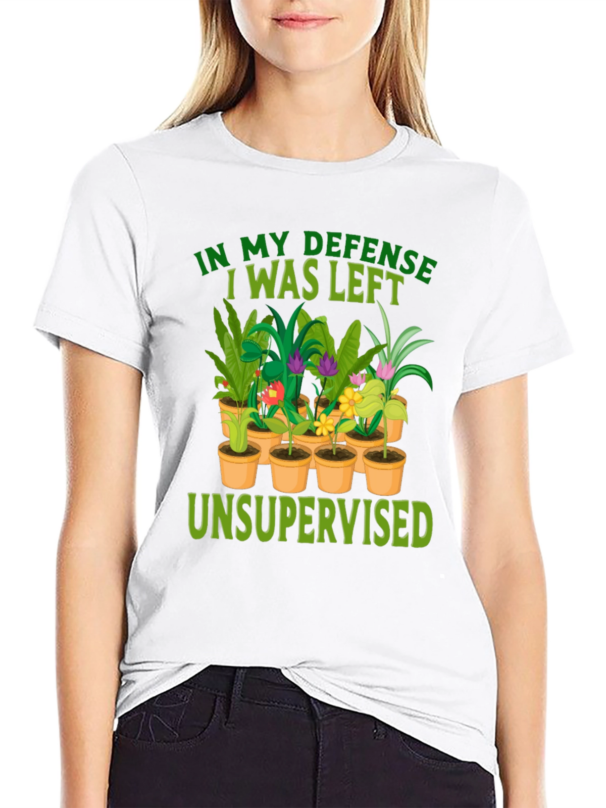 In My Defense Unsupervised Plant T-Shirt