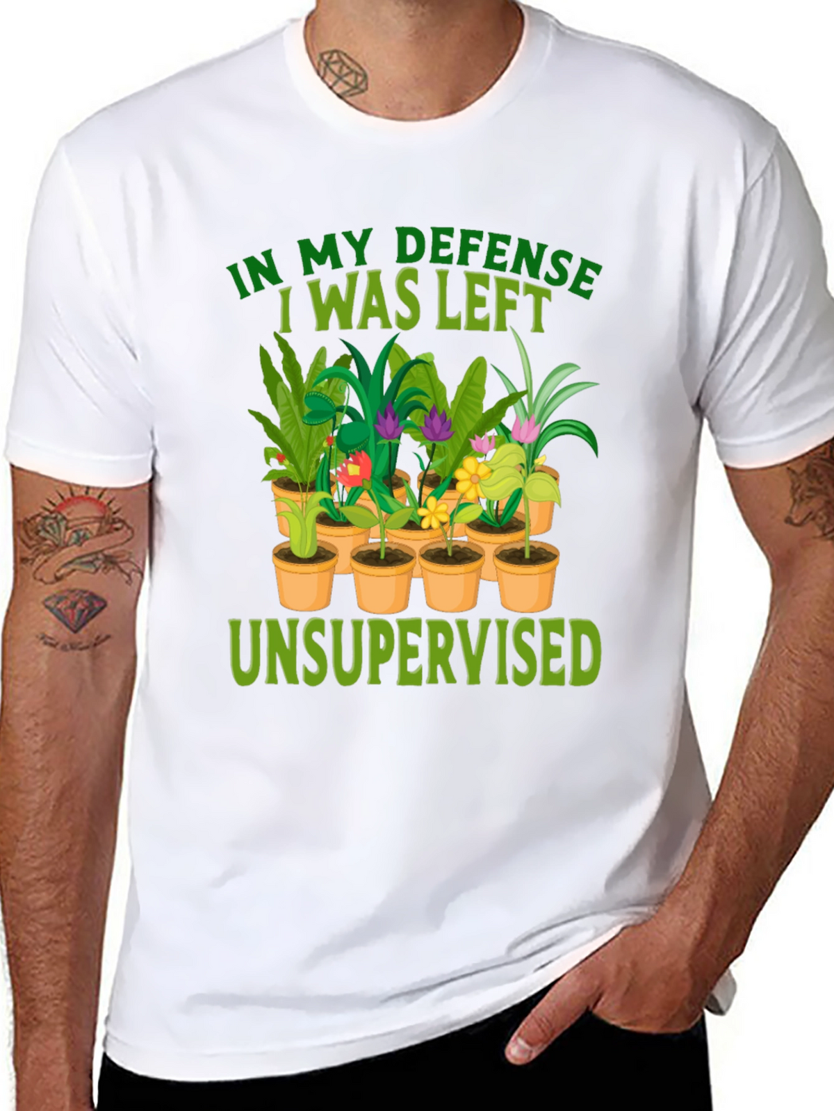In My Defense Unsupervised Plant T-Shirt