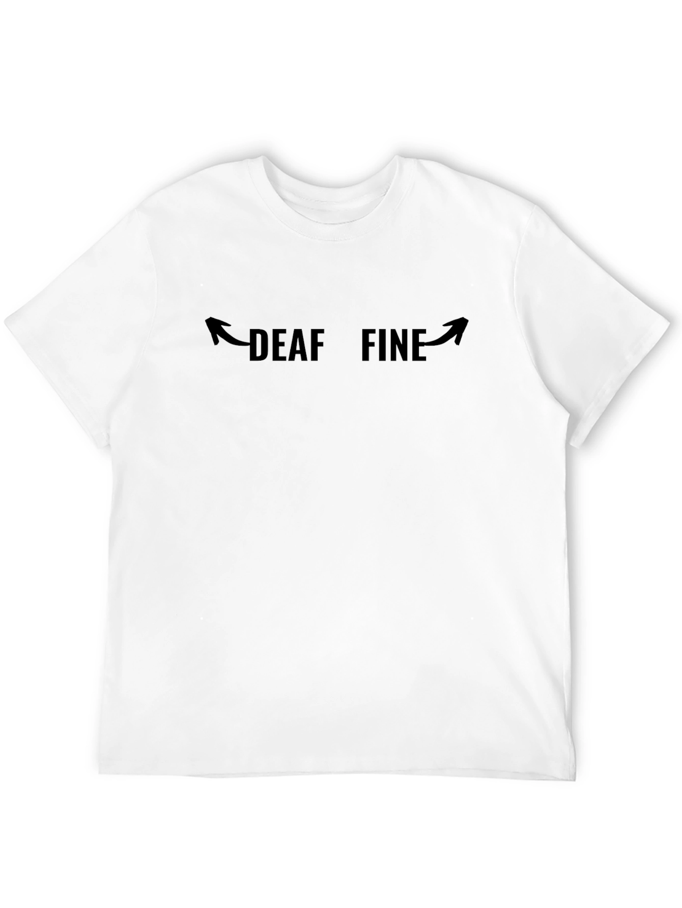Deaf Fine Graphic Tee - Black Cotton Comfort