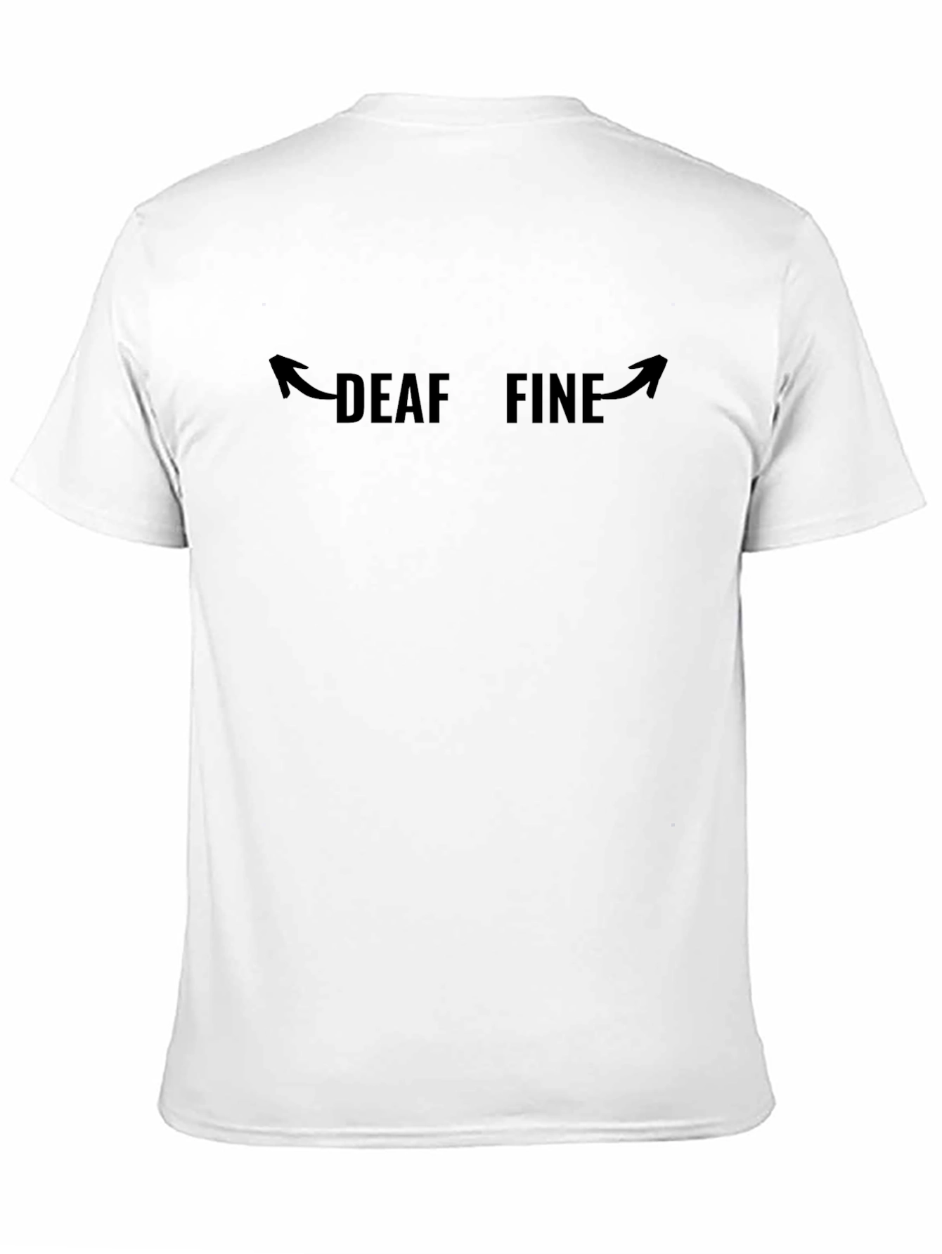 Deaf Fine Graphic Tee - Black Cotton Comfort