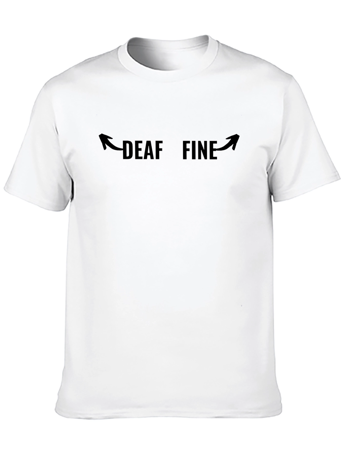 Deaf Fine Graphic Tee - Black Cotton Comfort