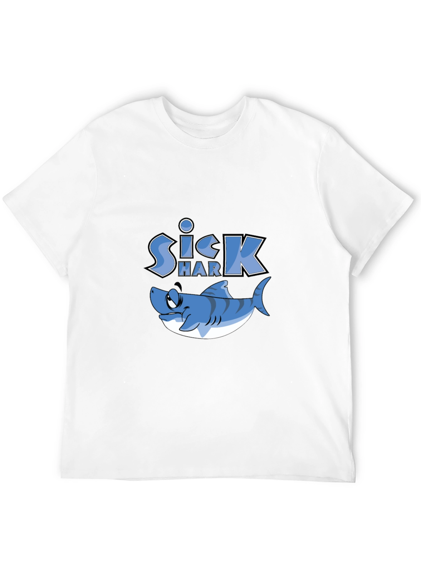 Sick Shark Graphic Print T-Shirt