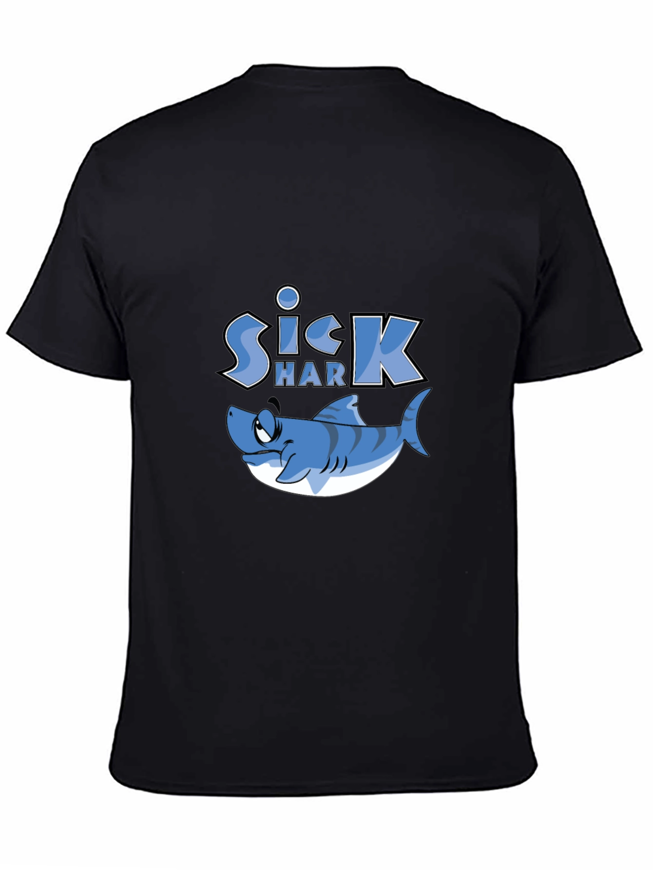 Sick Shark Graphic Print T-Shirt
