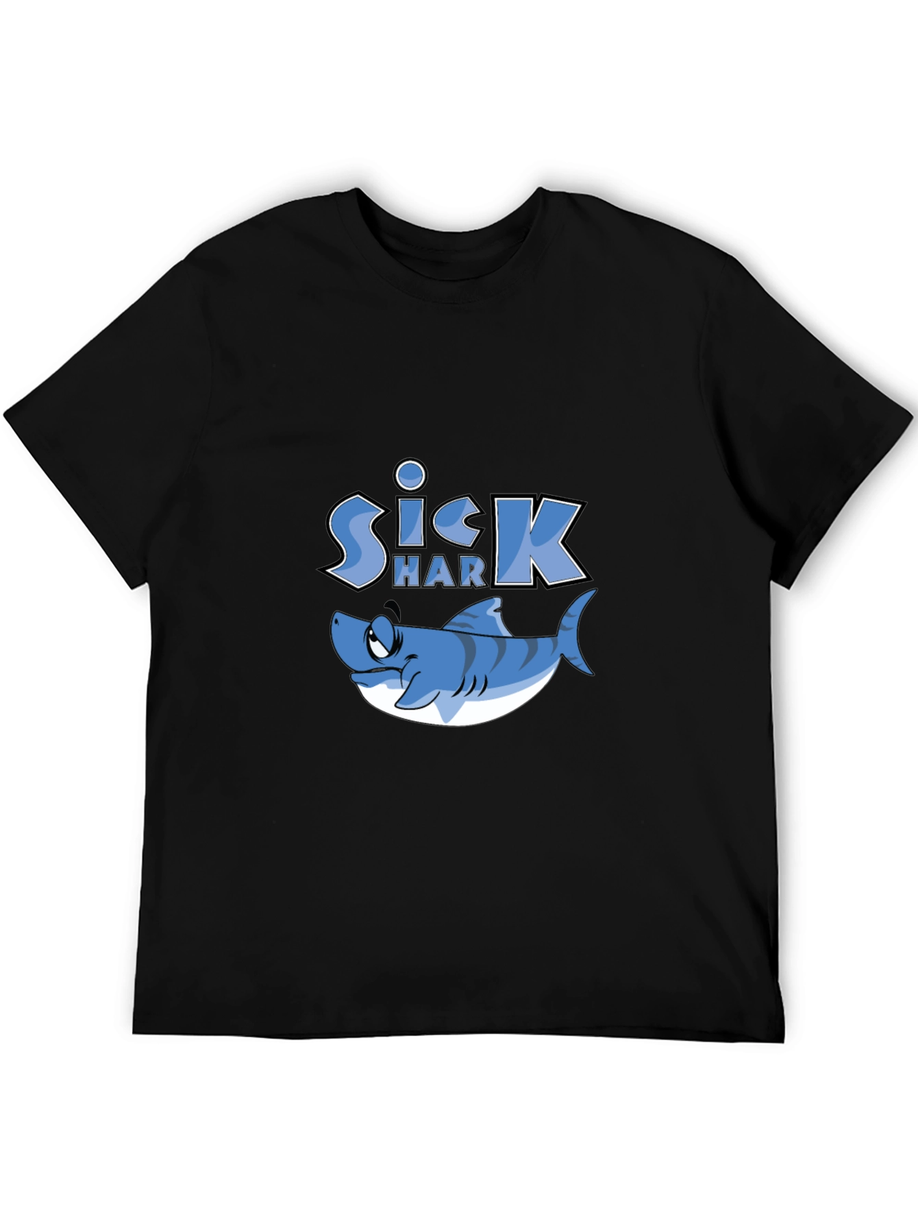 Sick Shark Graphic Print T-Shirt