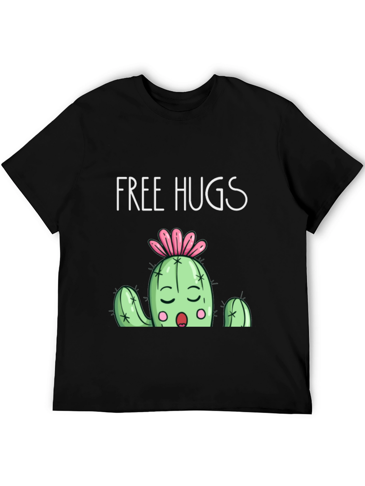Free Hugs Cactus Graphic T-Shirt