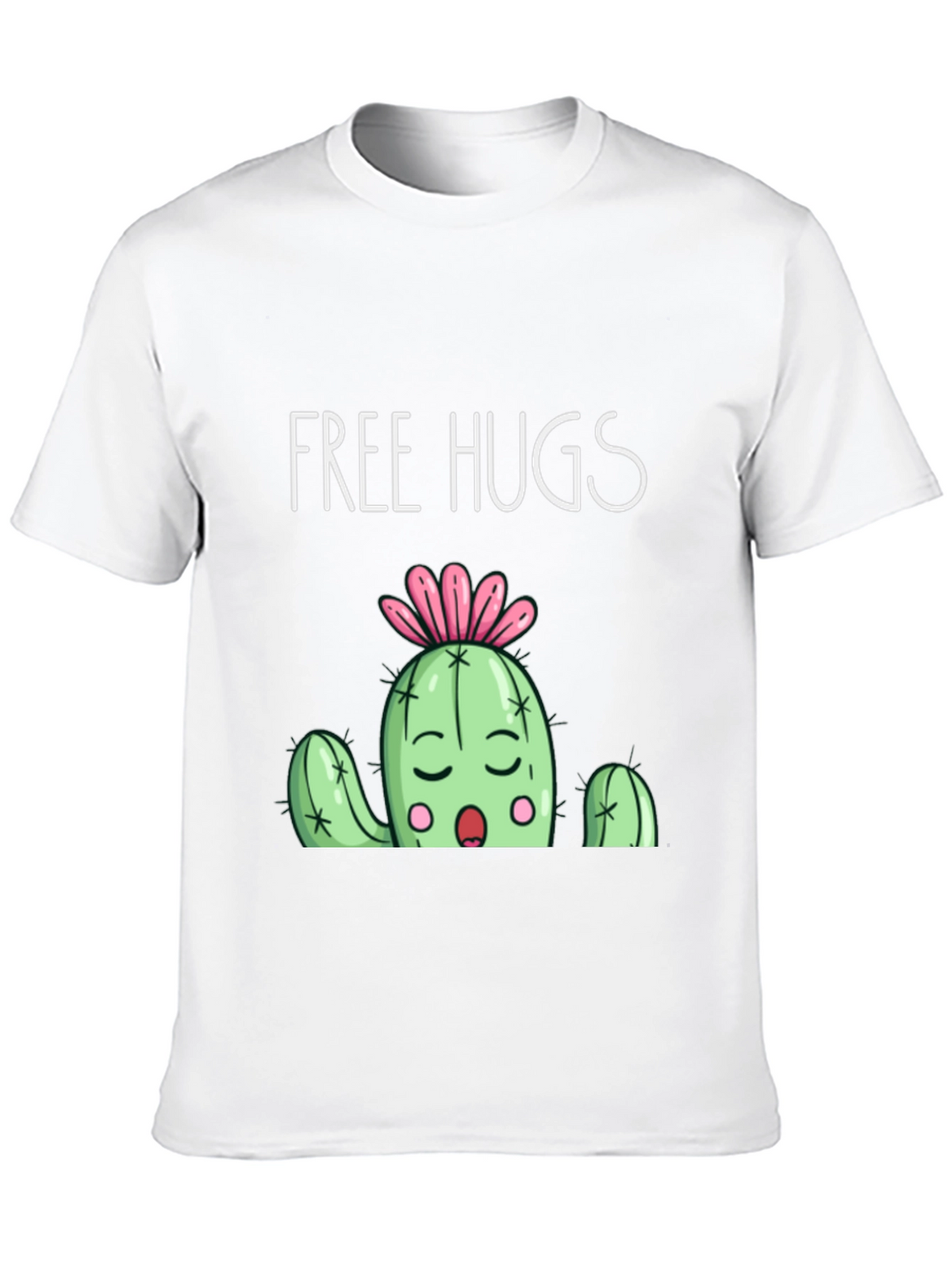 Free Hugs Cactus Graphic T-Shirt