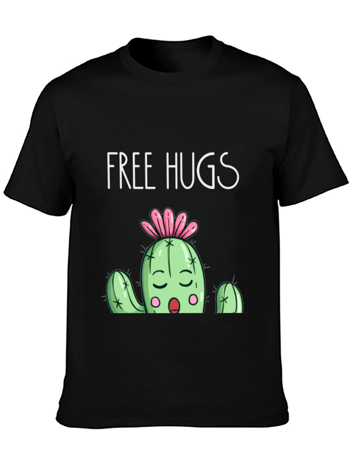Free Hugs Cactus Graphic T-Shirt