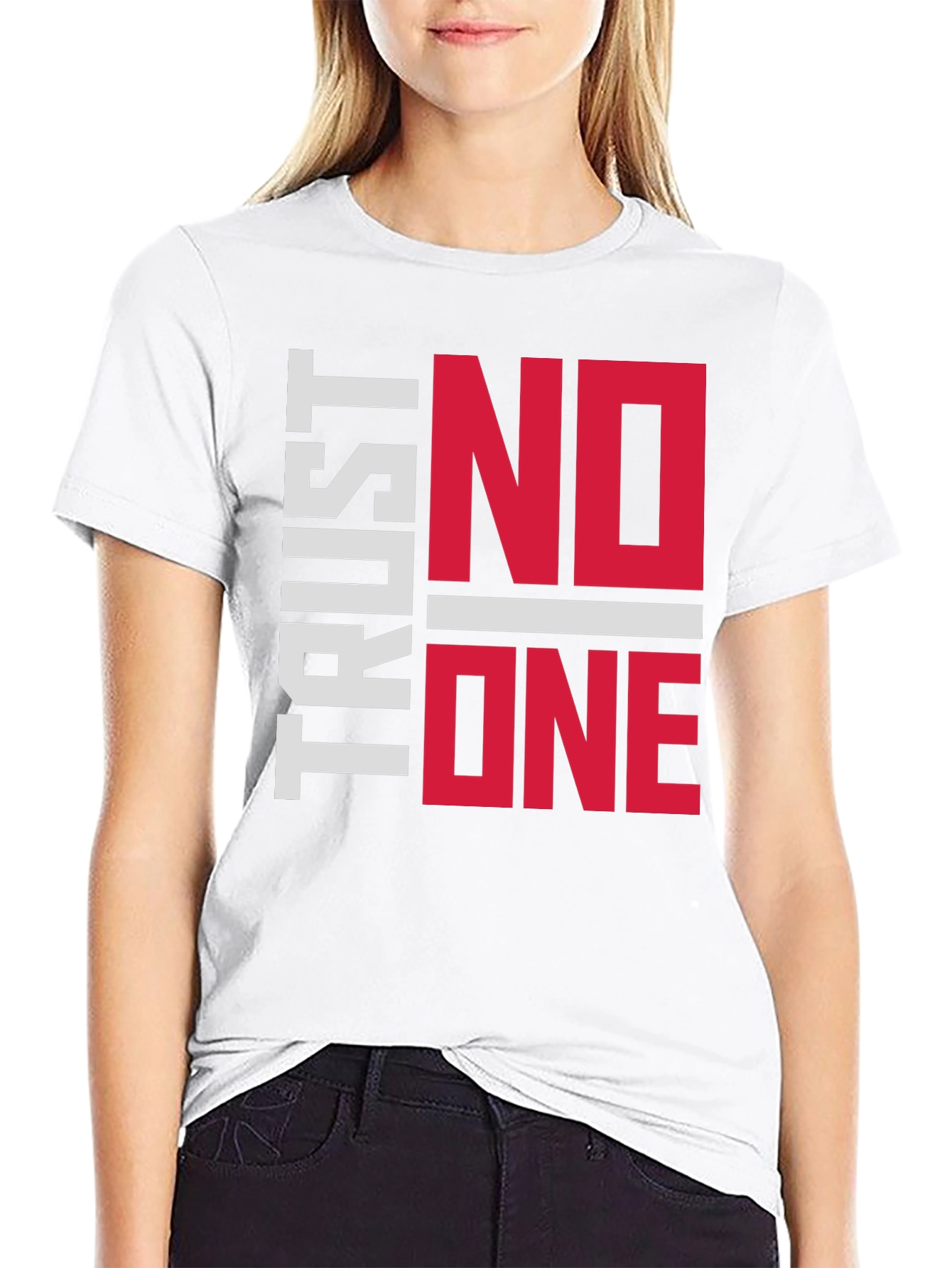 Trust No One Graphic Tee - Black
