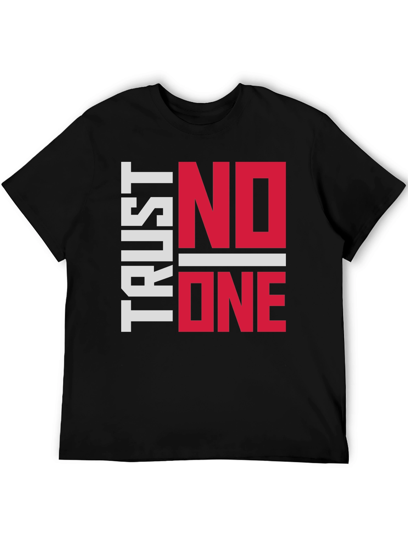 Trust No One Graphic Tee - Black