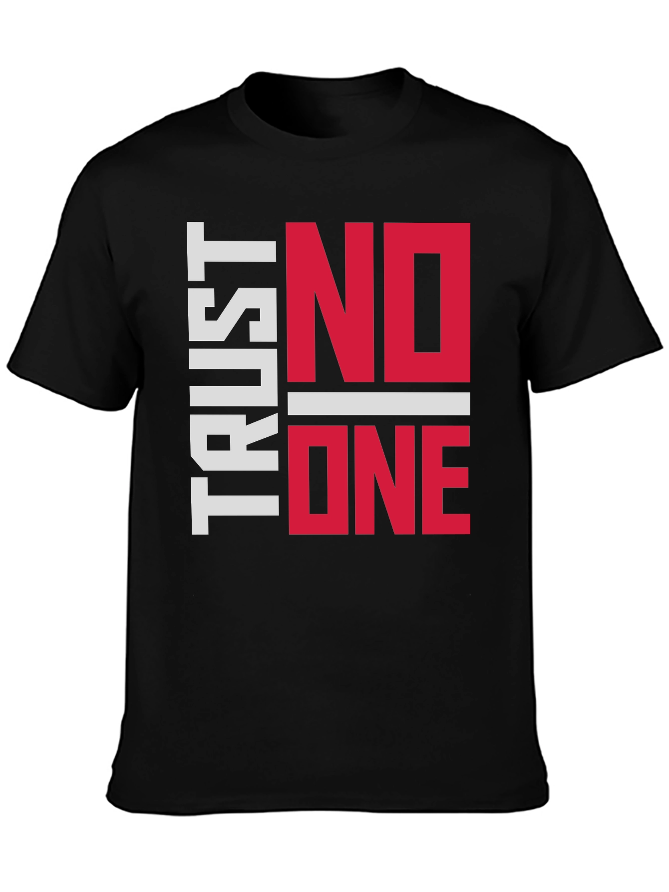 Trust No One Graphic Tee - Black
