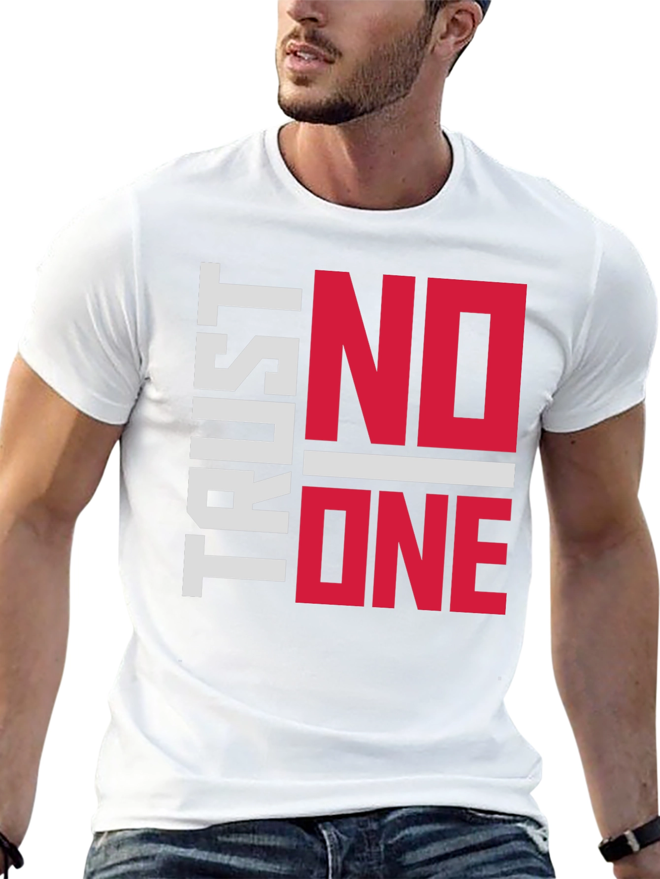 Trust No One Graphic Tee - Black