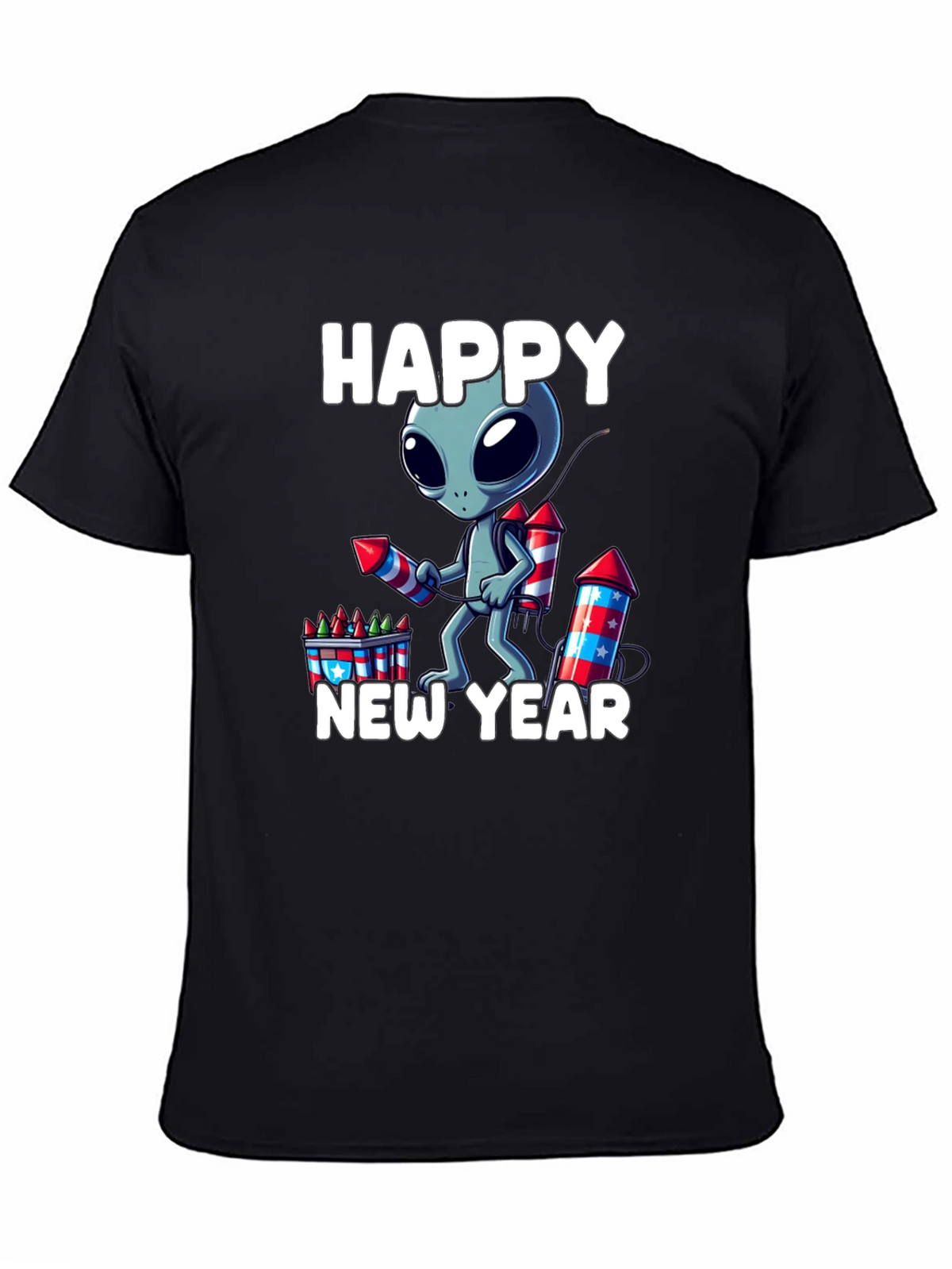 Happy New Year Alien Graphic Tee