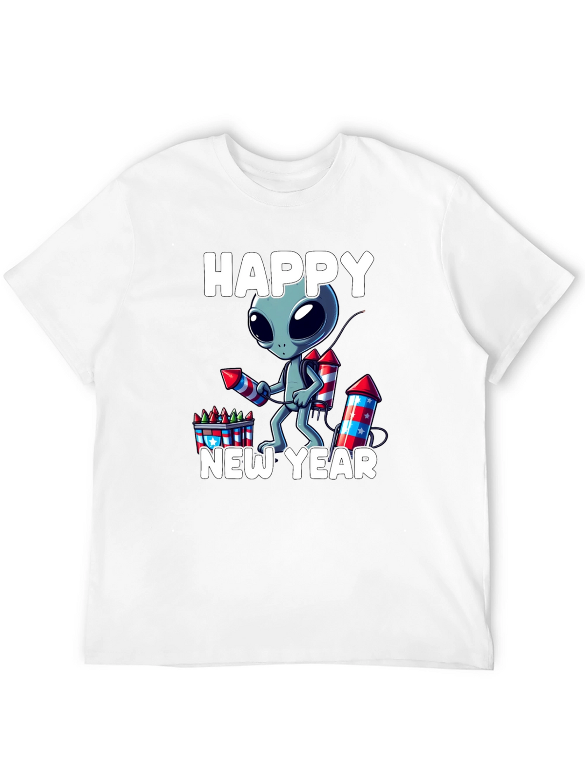 Happy New Year Alien Graphic Tee