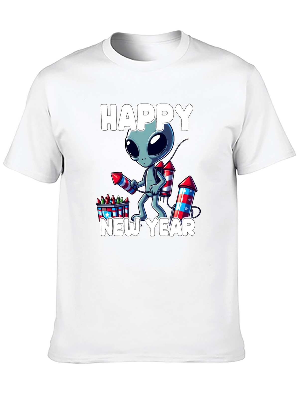 Happy New Year Alien Graphic Tee