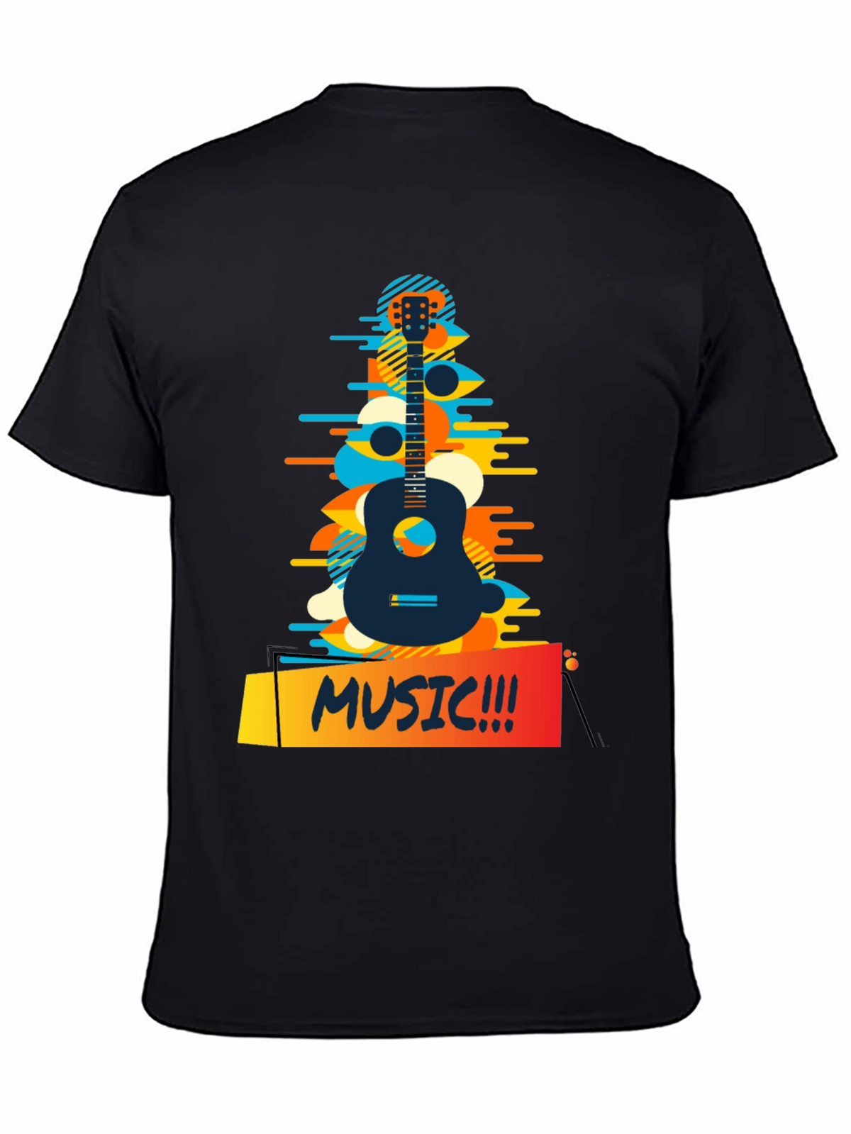 Music Guitar Graphic T-Shirt - Casual Style