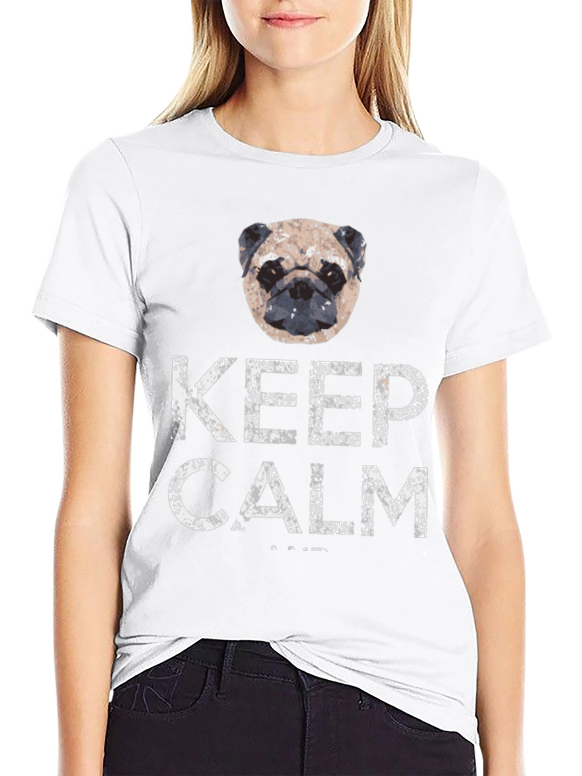 Keep Calm Pug T-Shirt | Novelty Graphic Tee