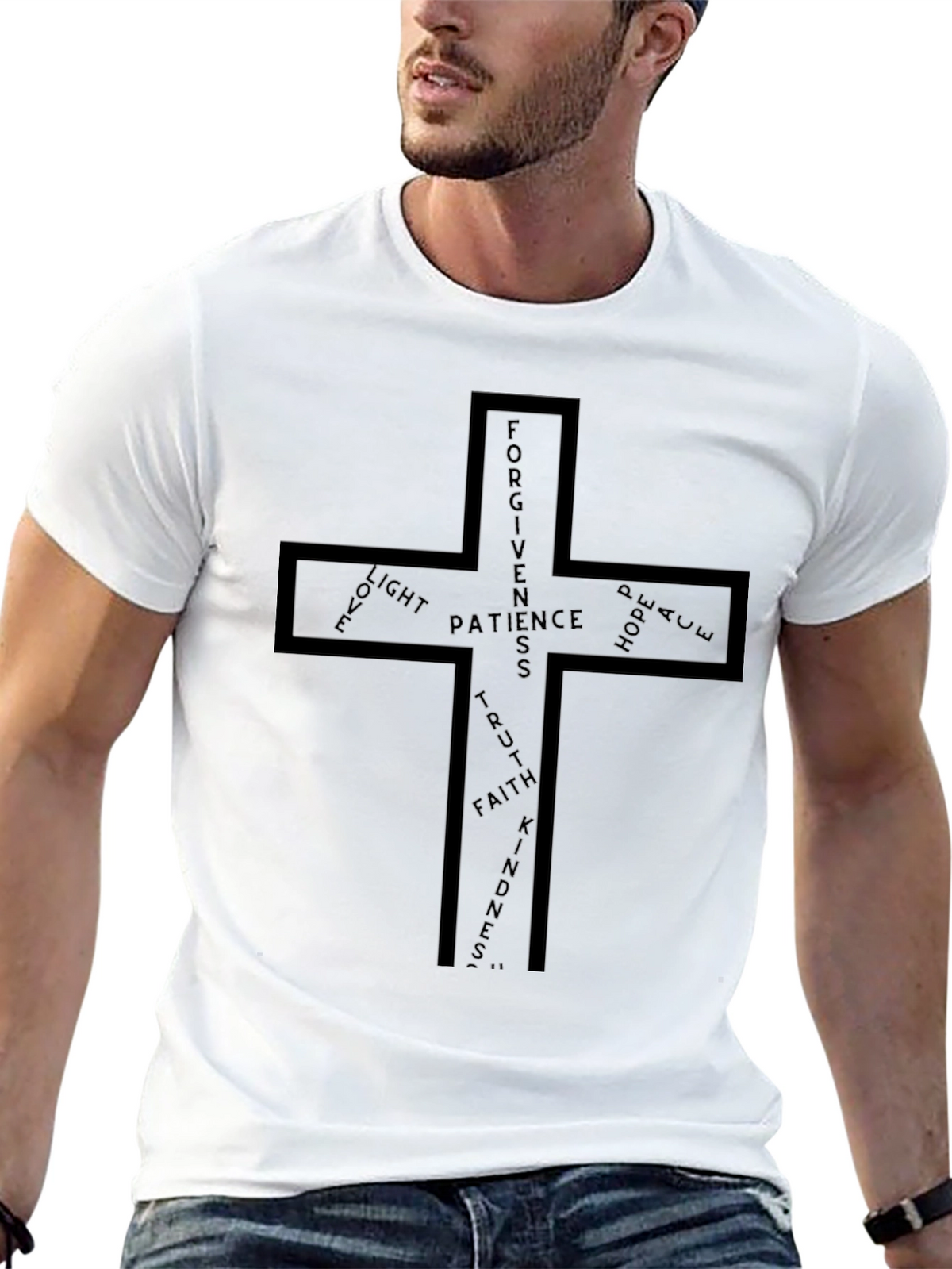 Faith-Inspired Cross Graphic T-Shirt