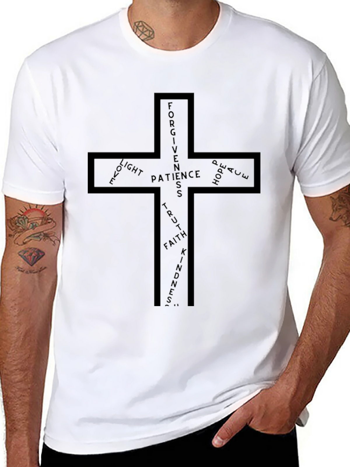 Faith-Inspired Cross Graphic T-Shirt
