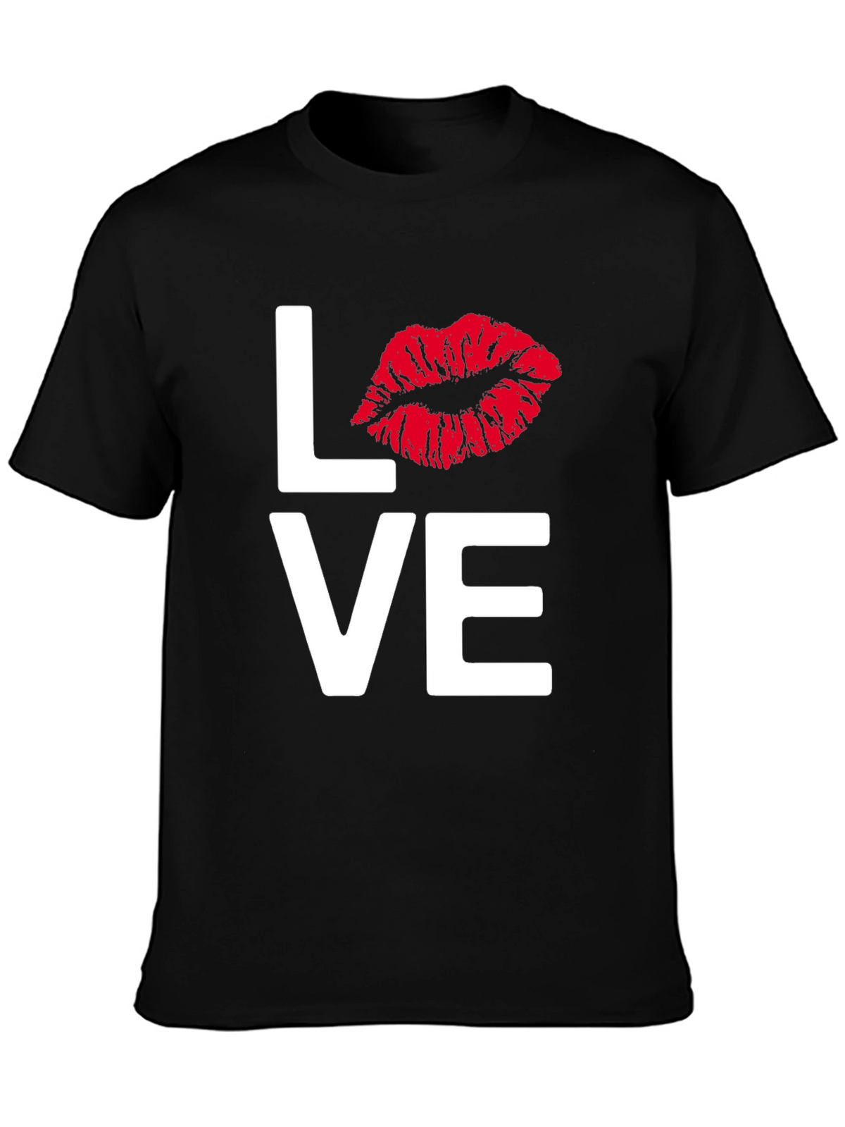 LOVE Lips Graphic Tee - Black