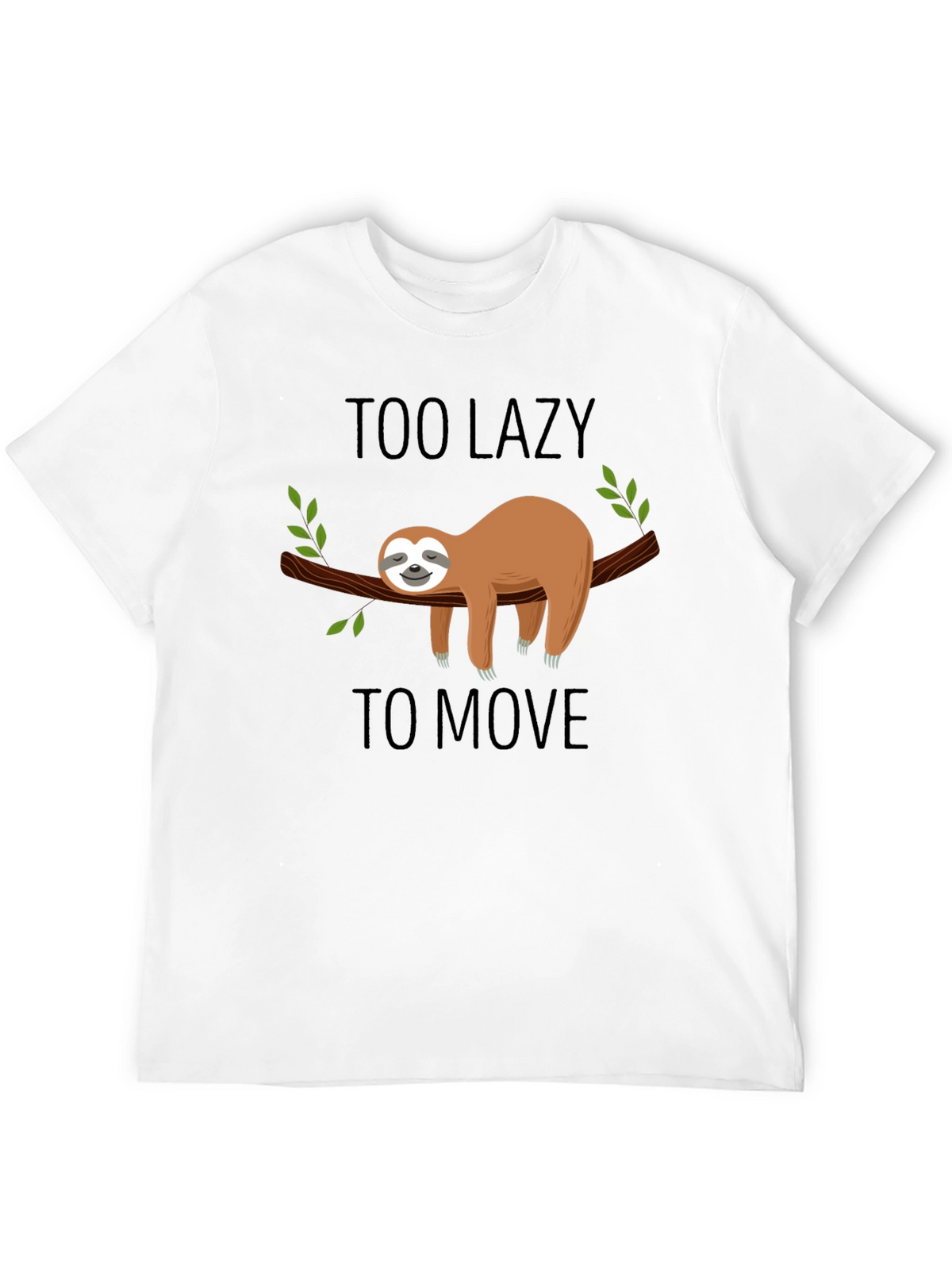 Lazy Sloth Graphic T-Shirt - Mens Black Tee