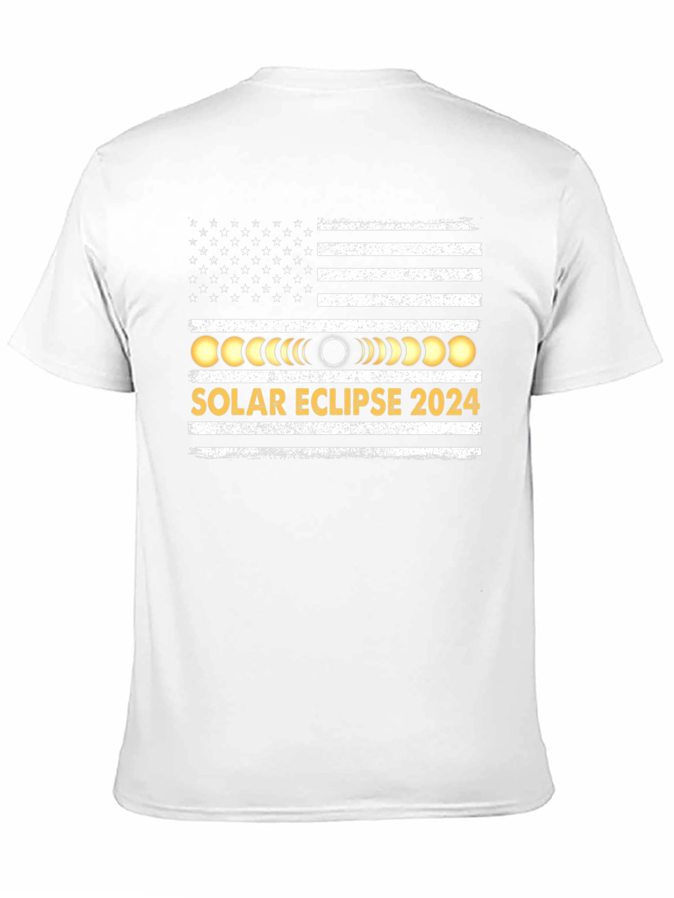 Solar Eclipse 2024 USA Flag T-Shirt