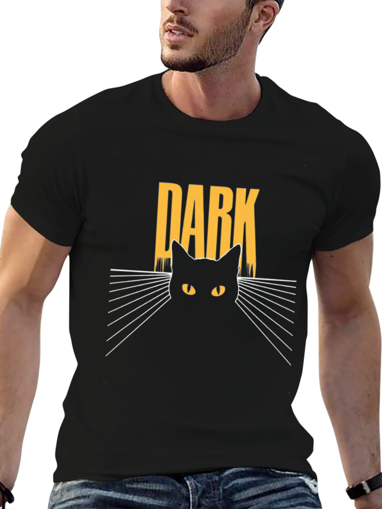 Dark Cat Graphic Tee - Mens Black T-Shirt