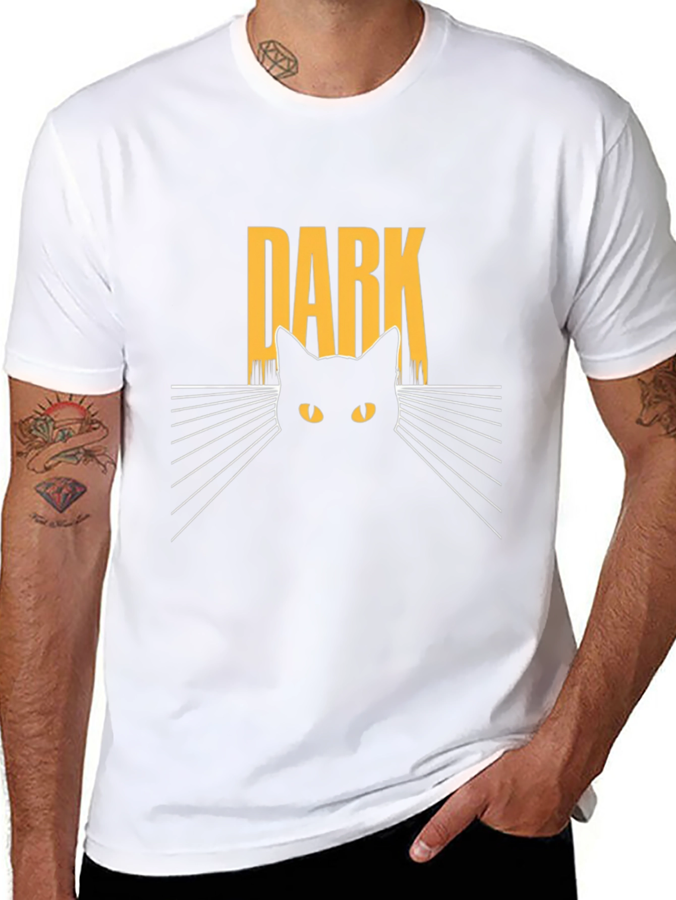 Dark Cat Graphic Tee - Mens Black T-Shirt