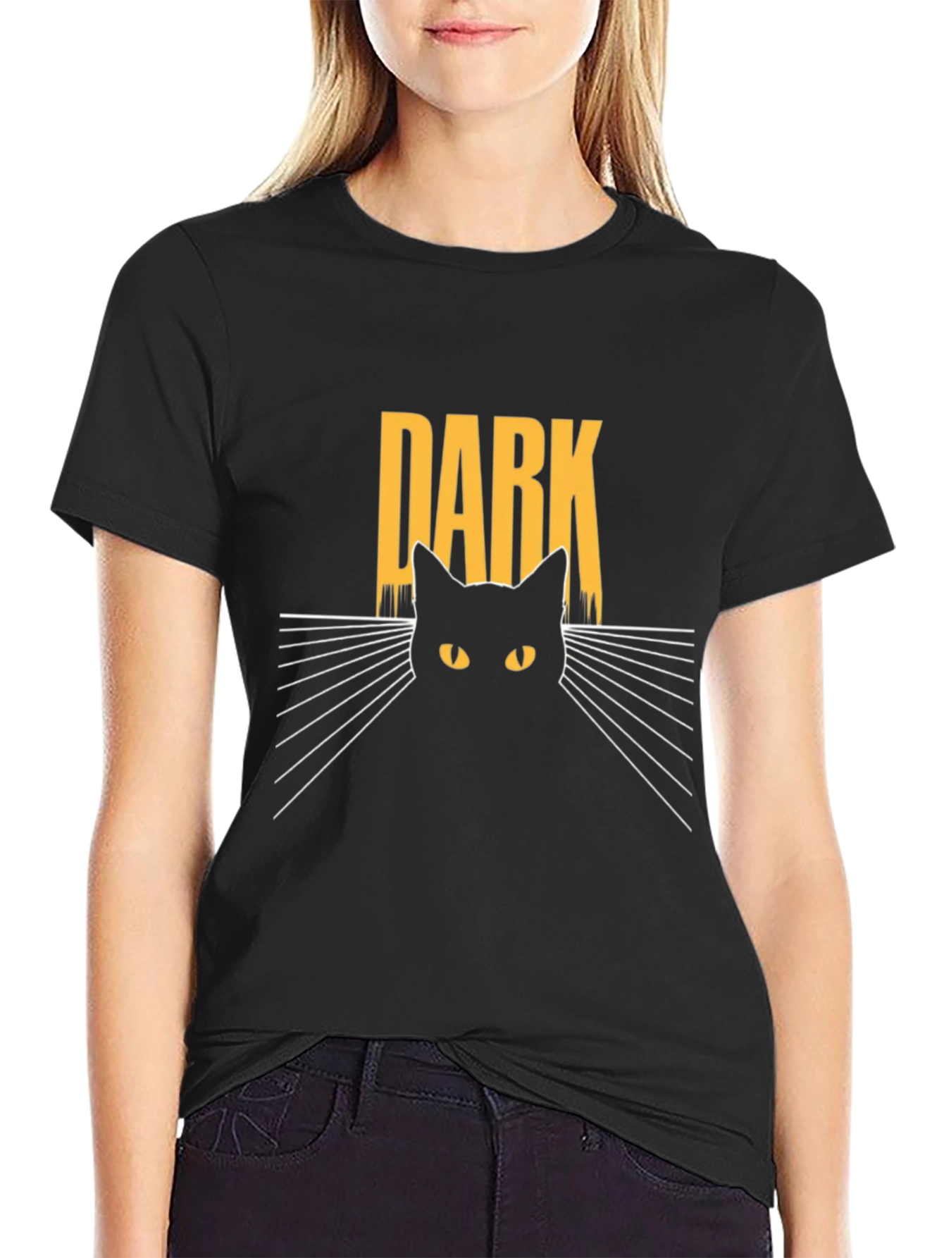 Dark Cat Graphic Tee - Mens Black T-Shirt