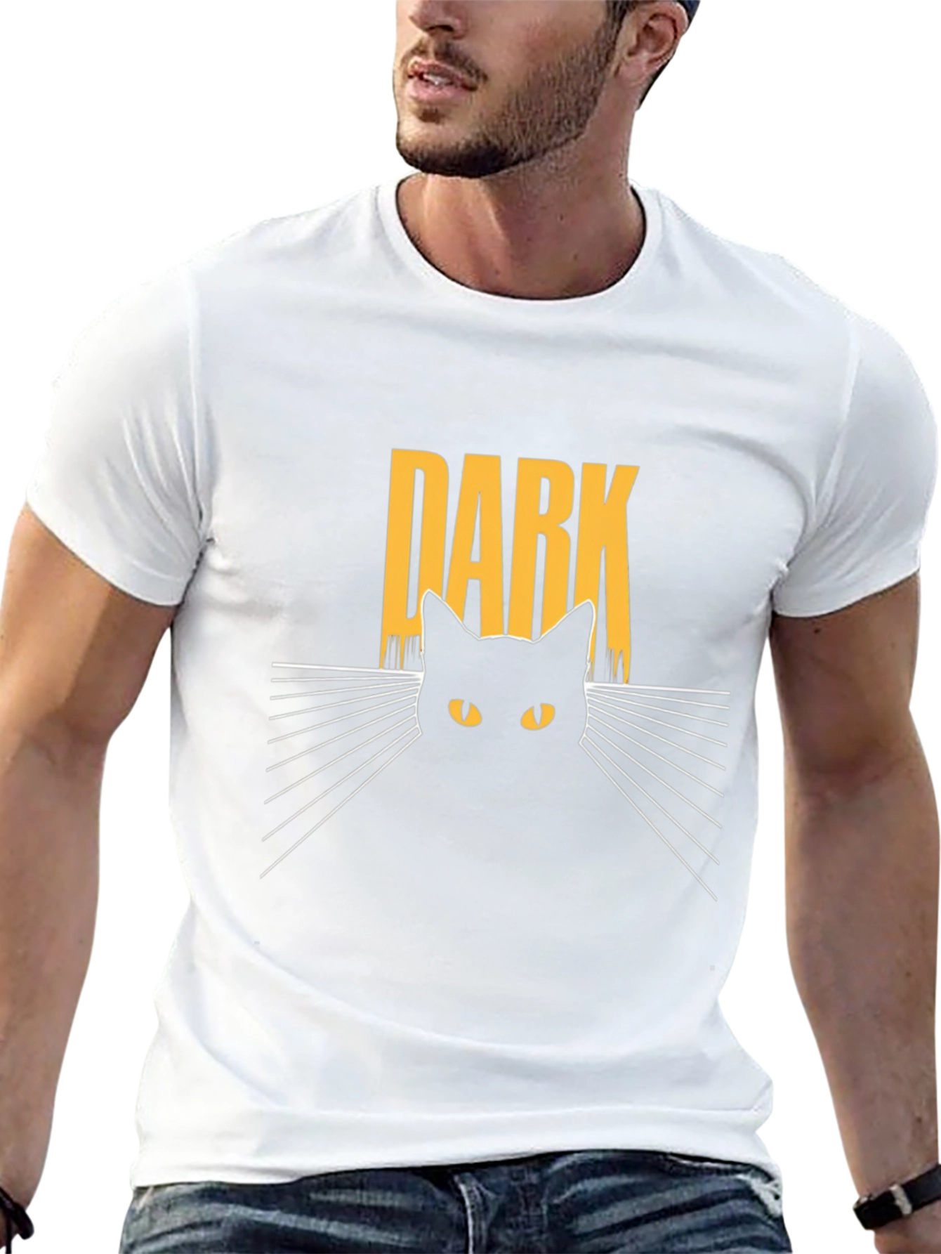 Dark Cat Graphic Tee - Mens Black T-Shirt