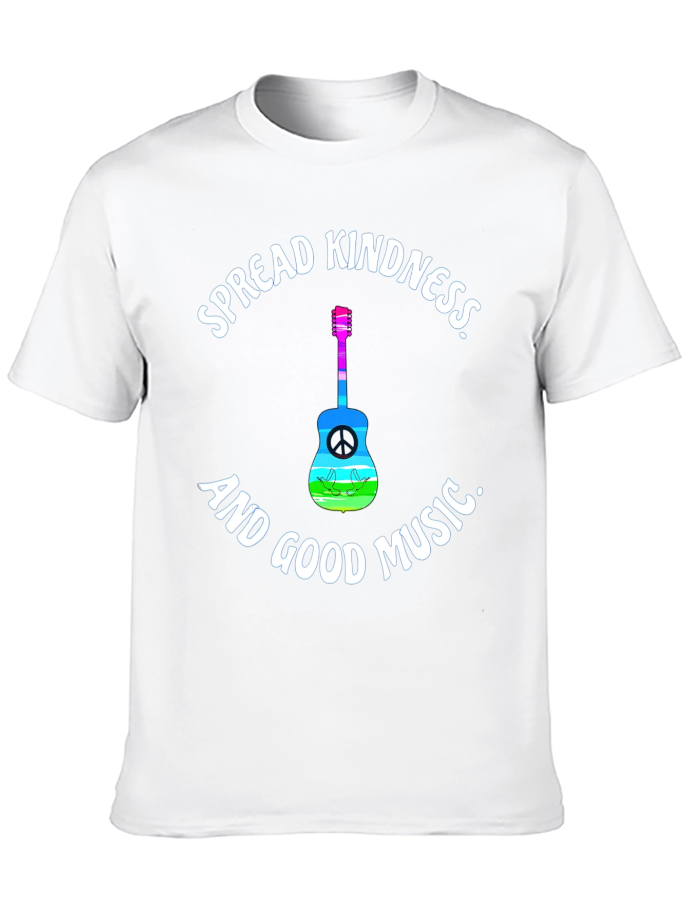 Spread Kindness Music Tee - Black Cotton T-Shirt
