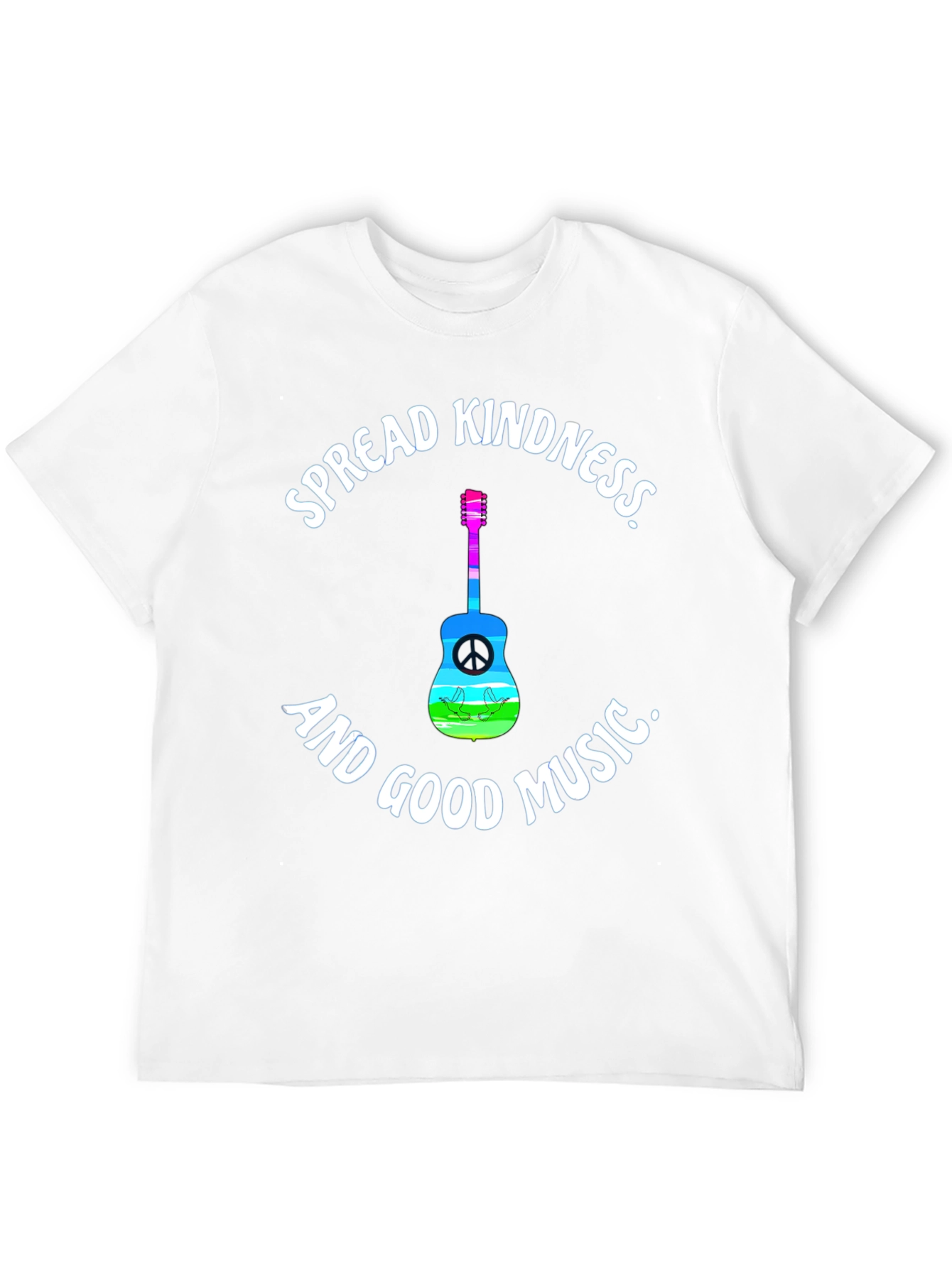 Spread Kindness Music Tee - Black Cotton T-Shirt
